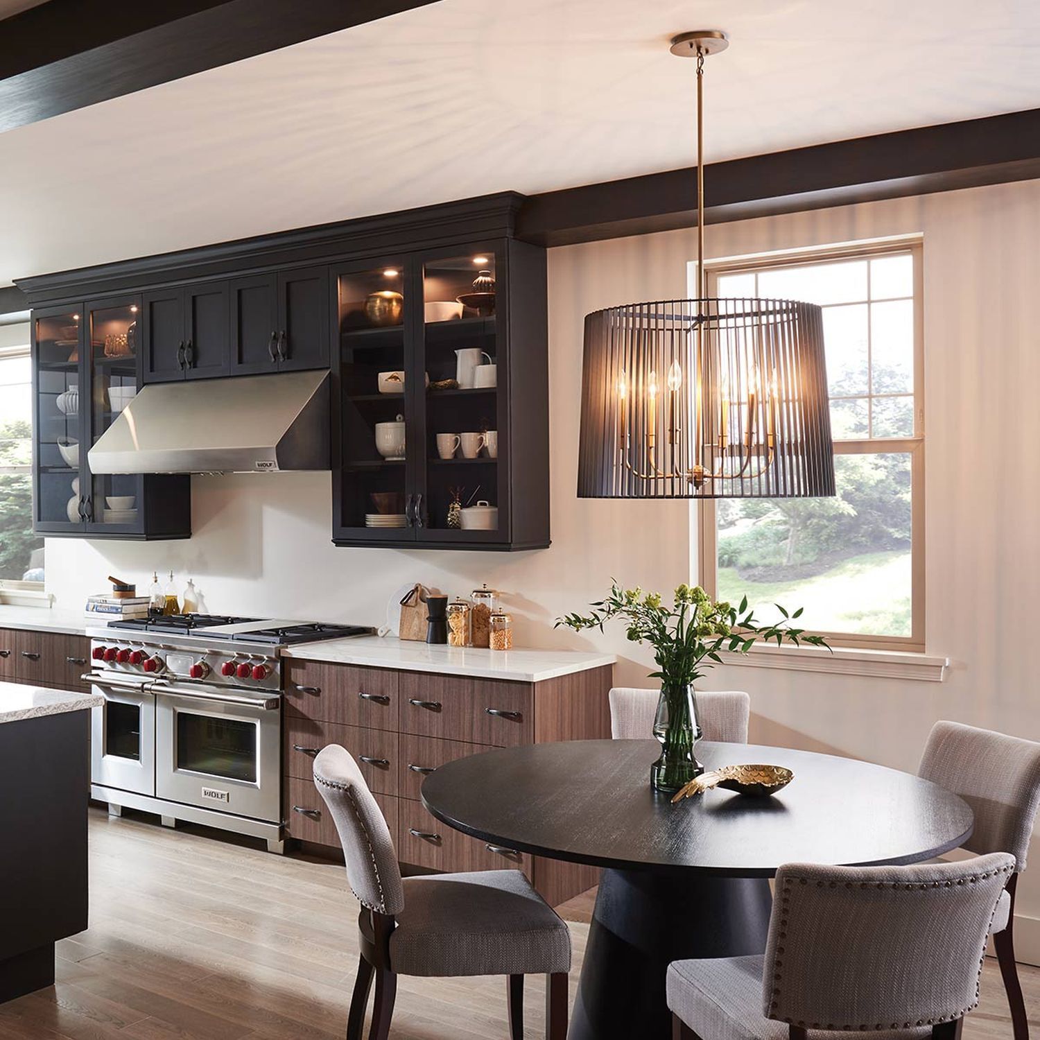 Suspension en métal D : 66 cm H : max. 155 cm rond 6x E14 Drinnen, Innenarchitektur, Esszimmer, Esstisch, Küche