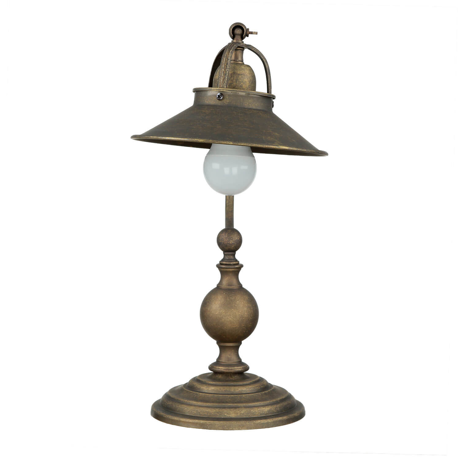 Rustikale Tischleuchte Country Premium Lampe, Lampenschirm, Bronze