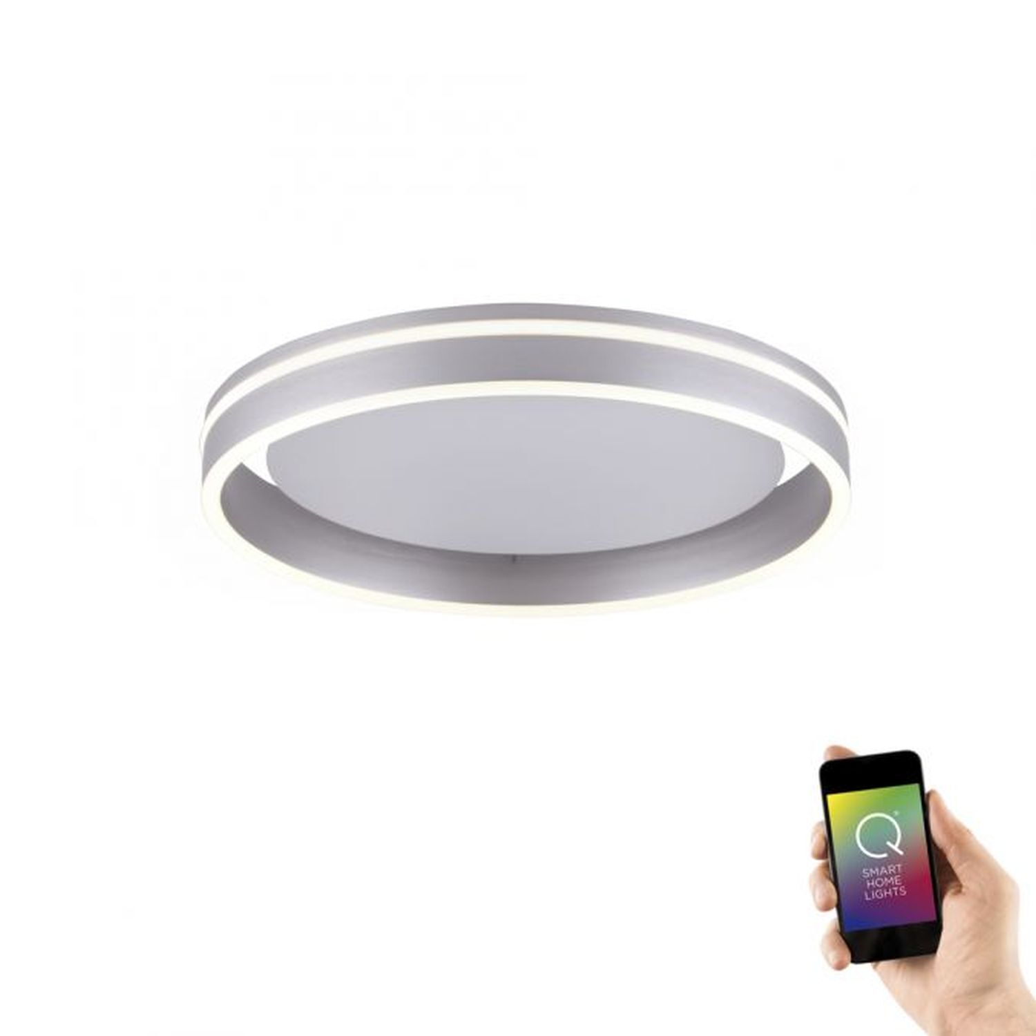 Runde LED Deckenleuchte in Stahl Ø40 cm 27 W dimmbar Deckenleuchte, Elektronik