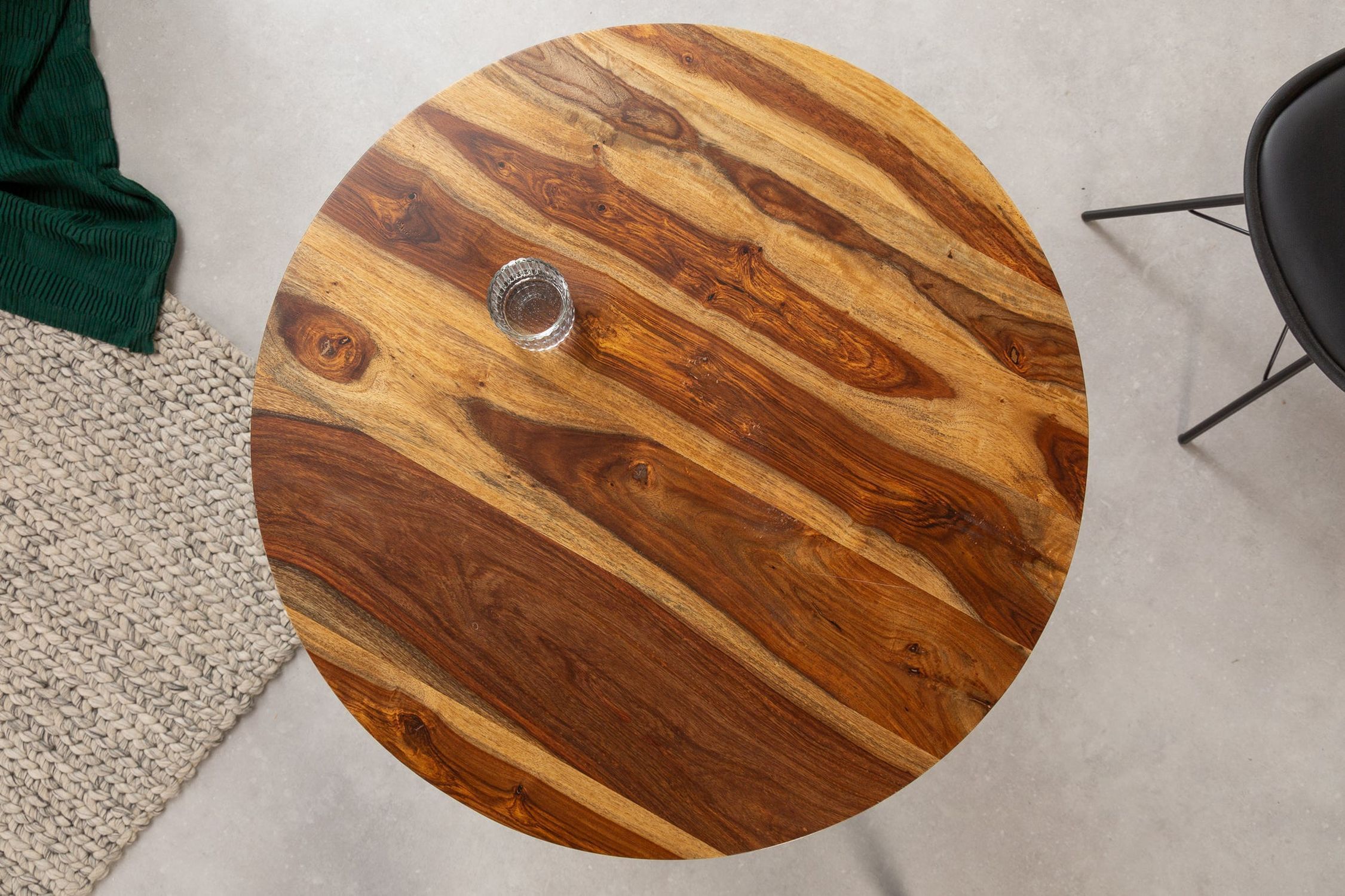 Table de salle à manger en bois de Sheesham massif 80 x 80 cm