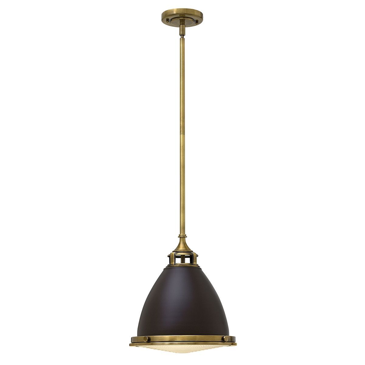 Lampe à suspendre industrielle métal noir bronze KORSAT