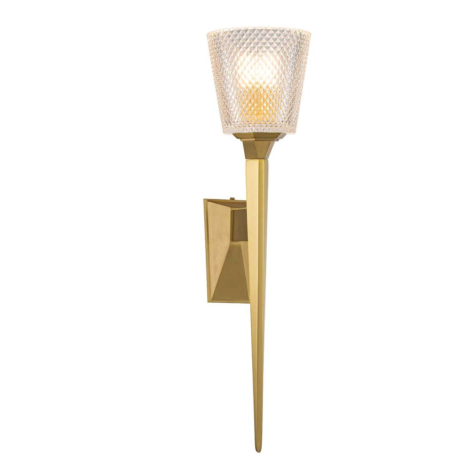 Wandleuchte, Wandlampe, Gold, Glas-Schirm, elegant