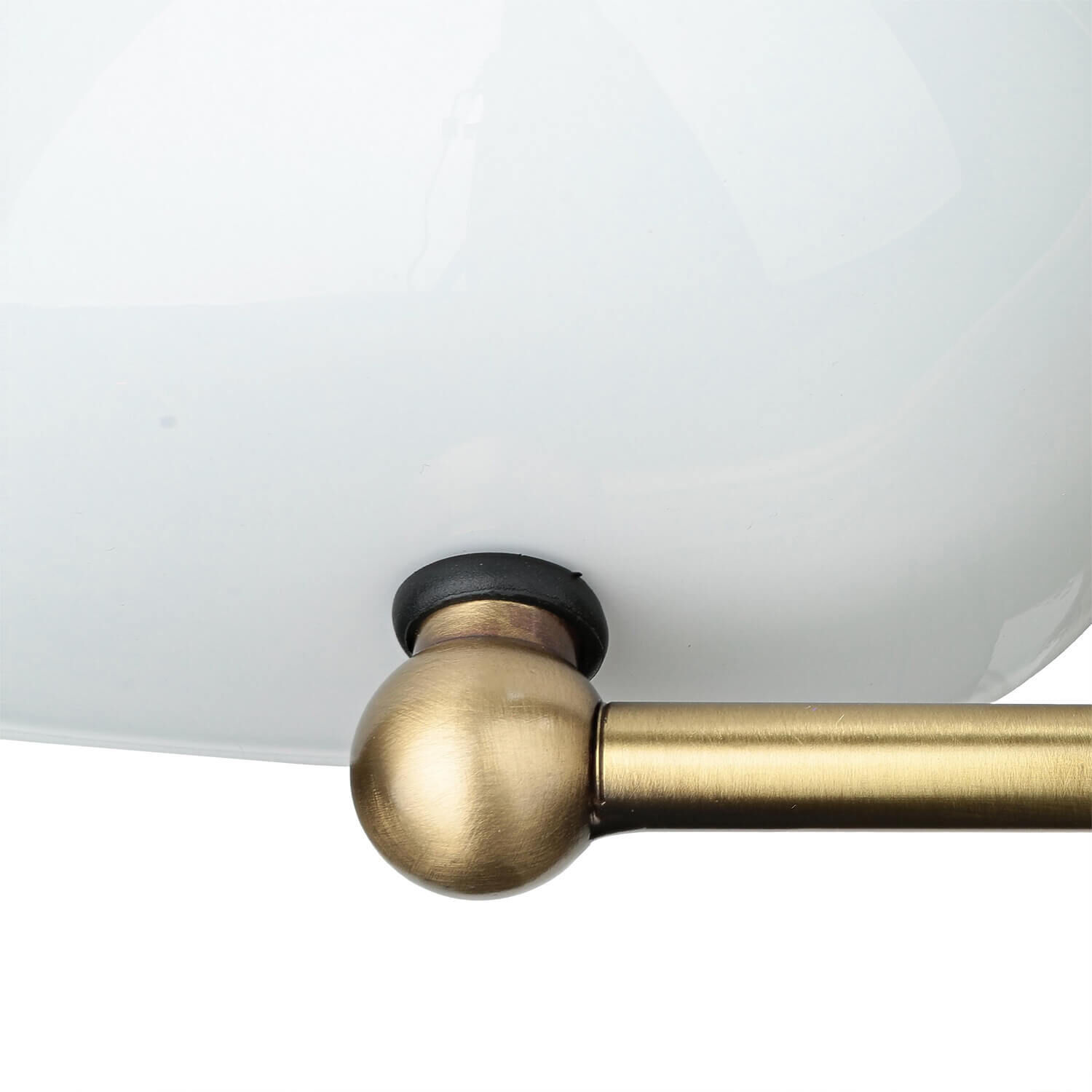 Tischlampe Messing in Bronze mit Glas Premium Leuchte, Rauchrohr