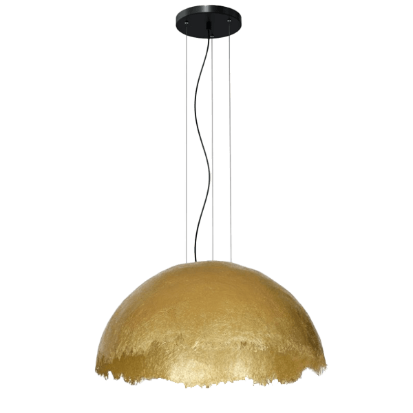 Lampes suspendues or Pendel, Lampe, Goldfarbene Kugellampe, Hängeleuchte, Eingelassene Leuchte