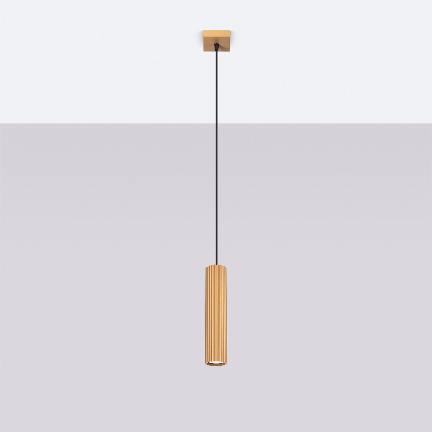 Pendelleuchte GU10 B: 8 cm H: max. 118 cm Aluminium in Gold