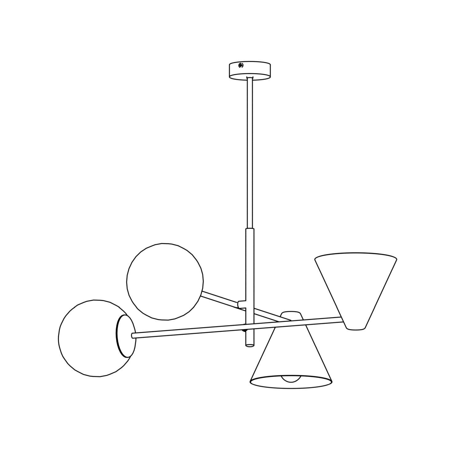 Plafonnier blanc faible éblouissement métal verre E14 4-flamme Plafonnier blanc faible éblouissement métal verre E14 4-flamme