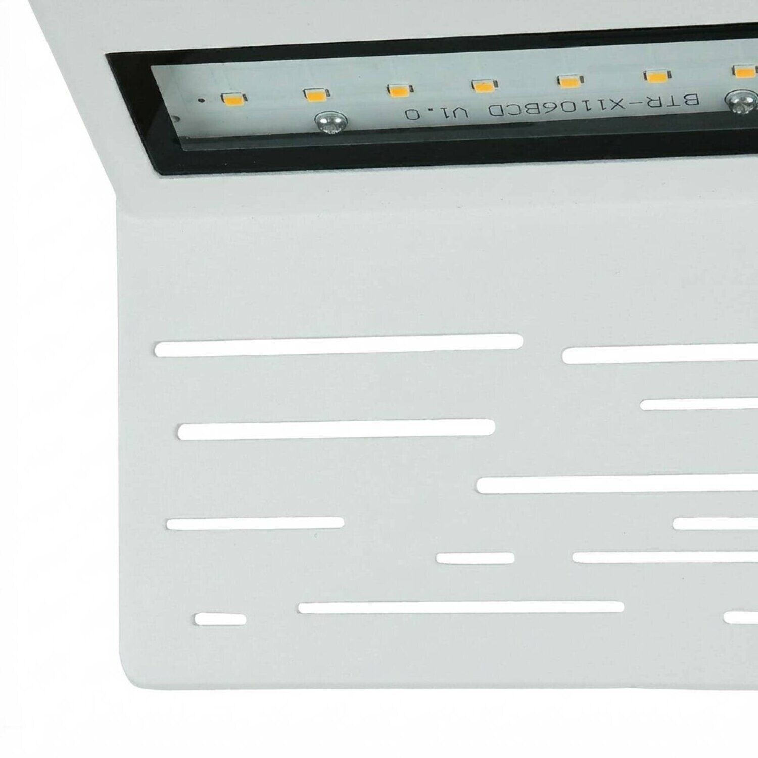 LED Wandlampe außen IP44 15 cm 6 W 700 lm Alu Glas LED, Panel, Schmal, Gitter, Metall