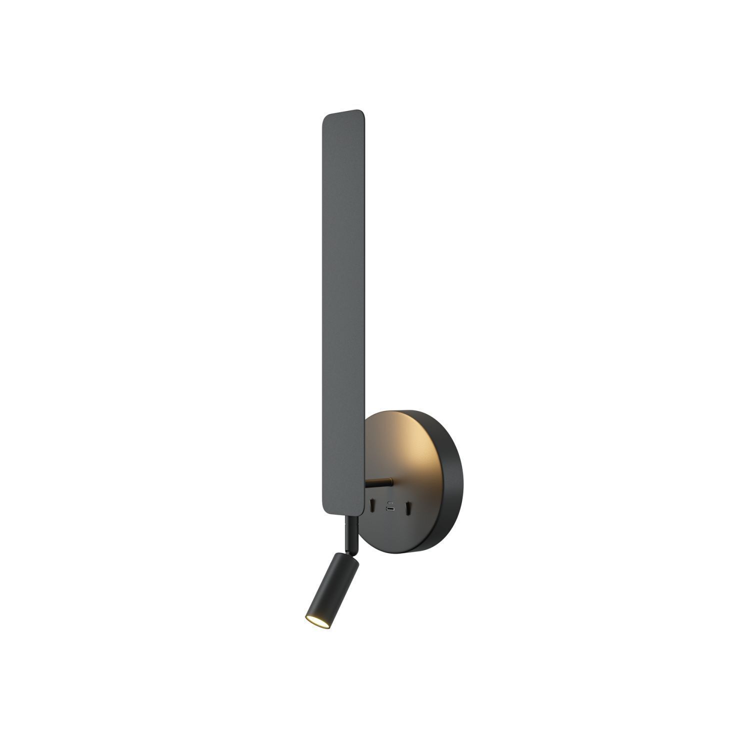 Wandlampe, Wandleuchte, LED-Lichtdisk, Stabiler Sockel, Gebürstete Oberfläche