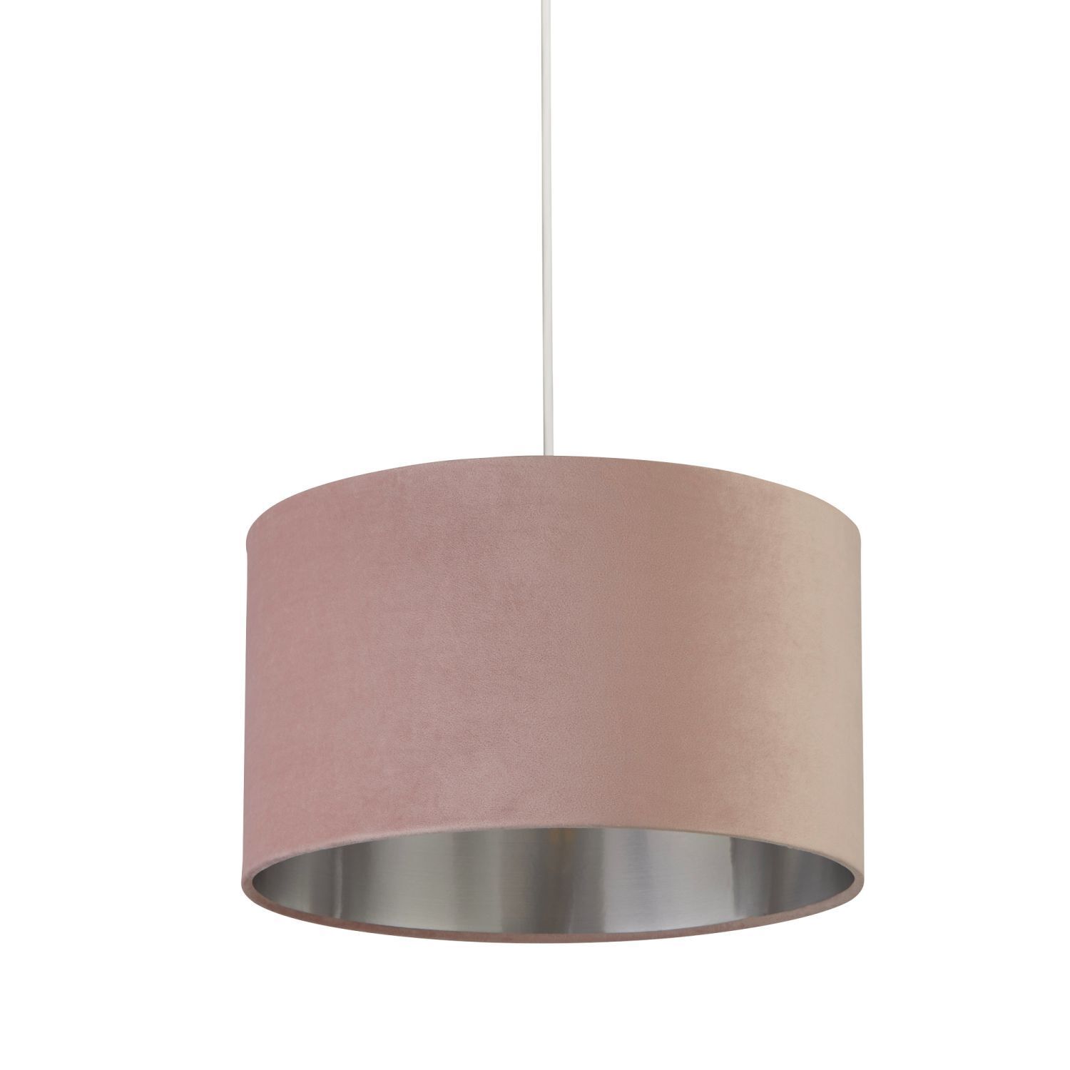 Abat-jour pour lampe suspendue Ø 38 cm Rose Argent Velours