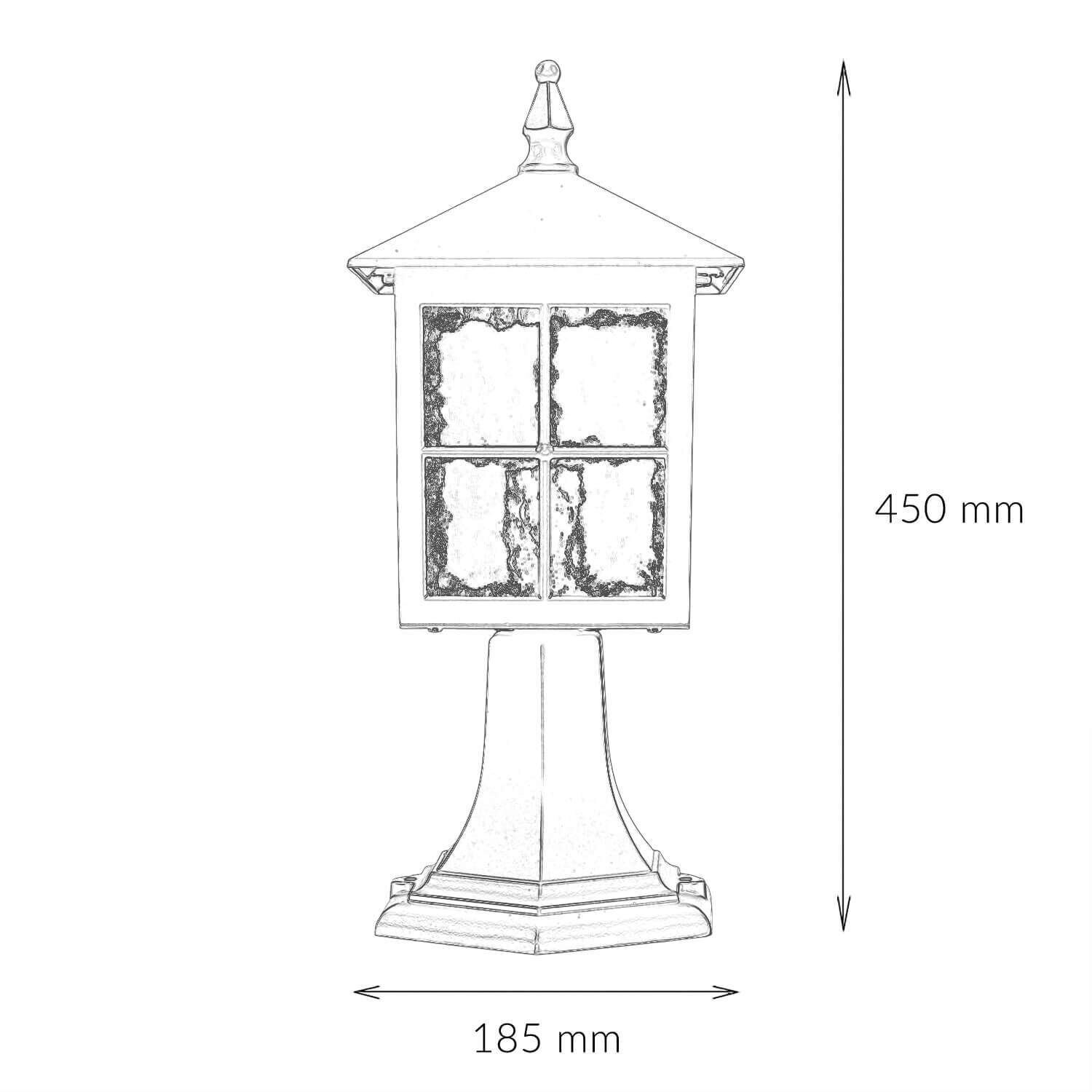 Lampe de socle rustique BAARLE Noir H:45cm E27