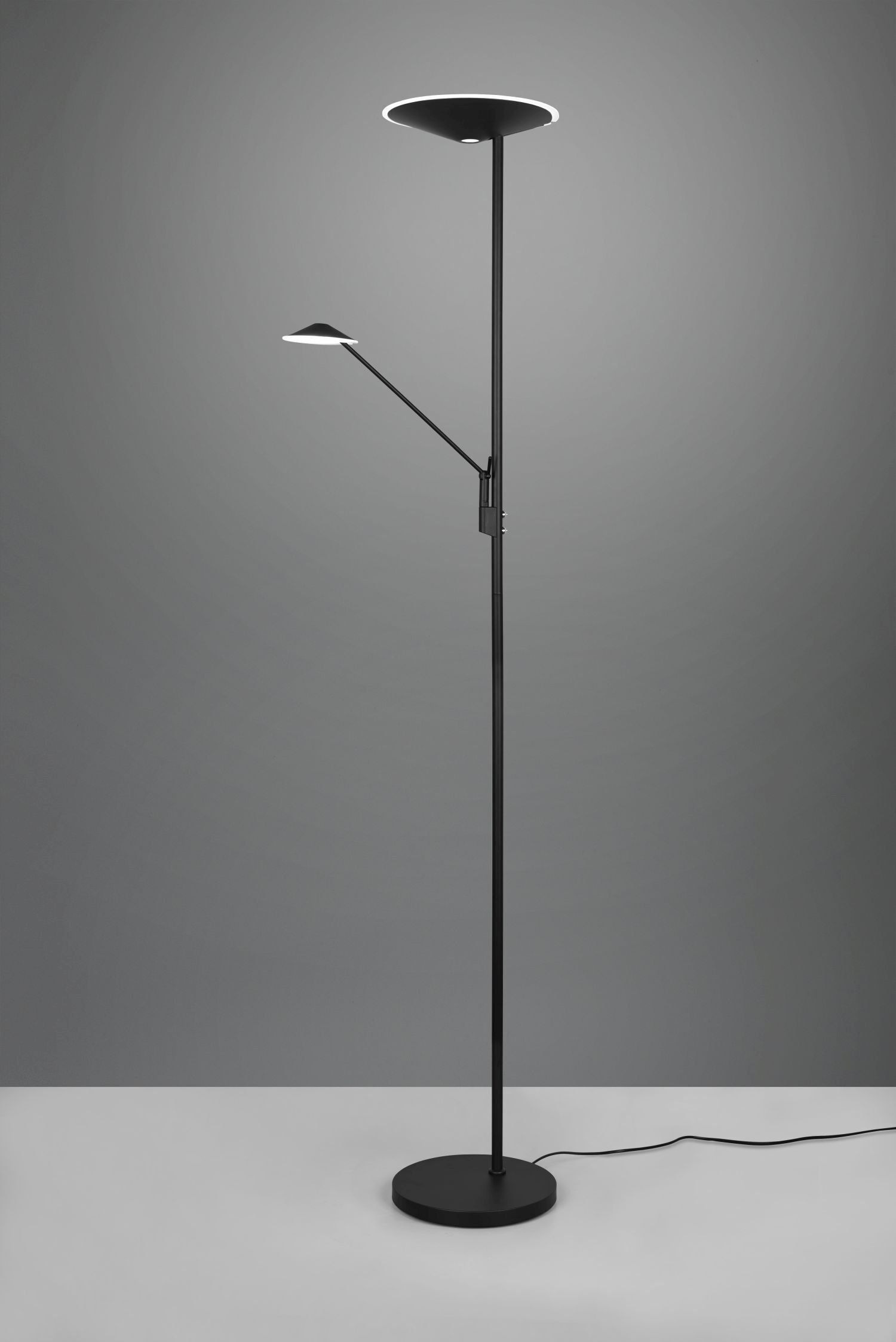 Lampadaire LED à intensité variable flexible 180 cm noir Lire