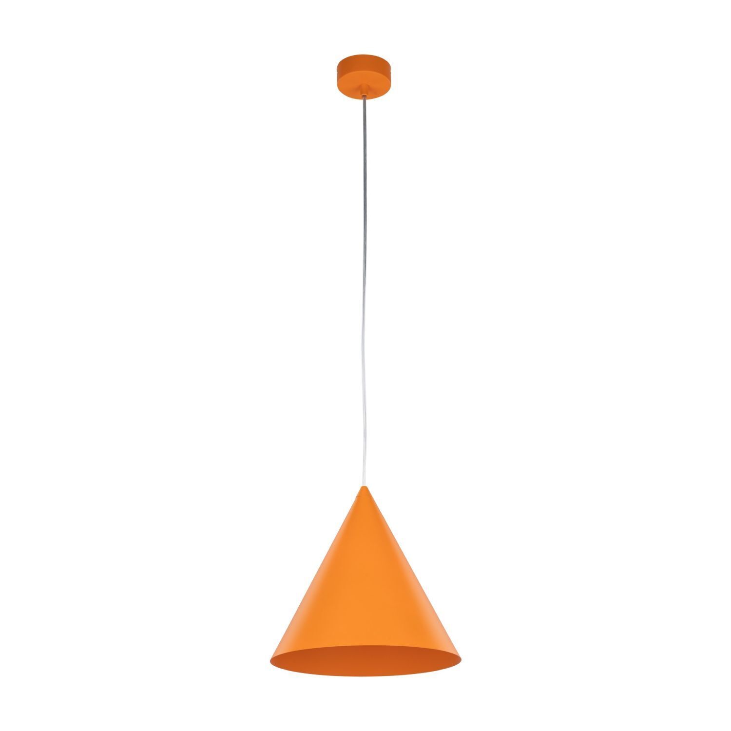 Pendelleuchte Metall Ø 25 cm H: 160 cm verstellbar Orange E27 Lampe, Lampenschirm
