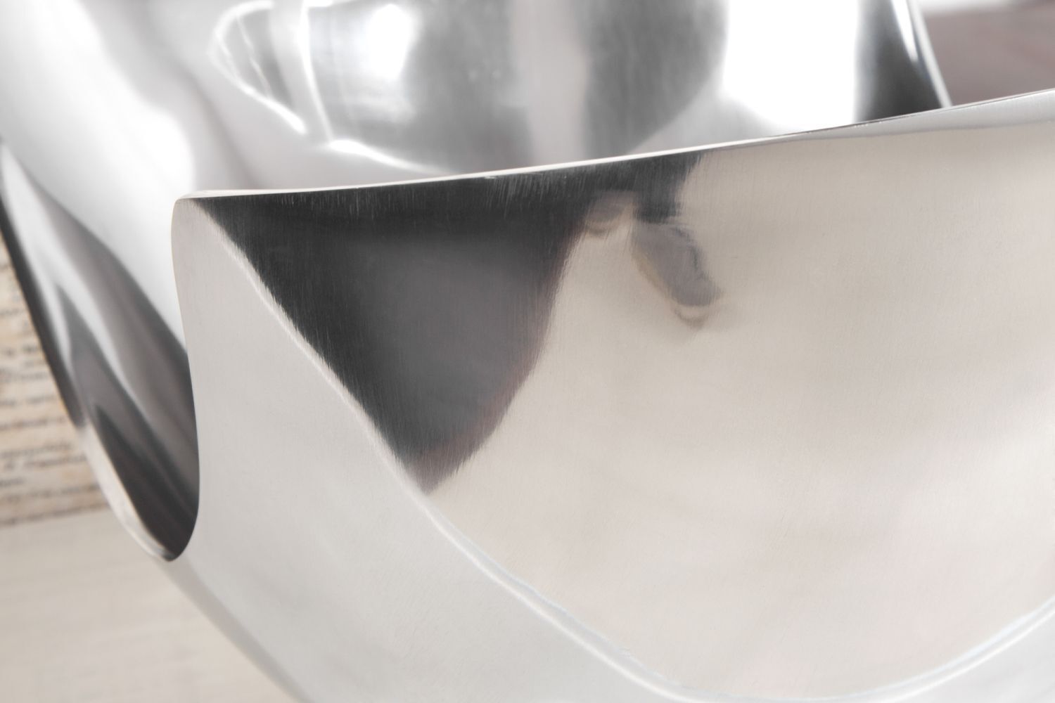 Coupe à fruits en aluminium 35 cm en argent Coupe à fruits en aluminium 35 cm en argent