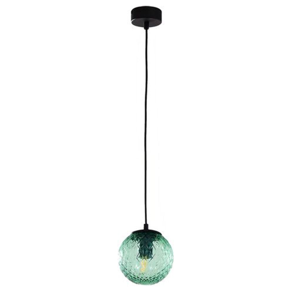 Lampe à suspendre Noir Vert G9 Moderne Verre Métal Ø14 cm