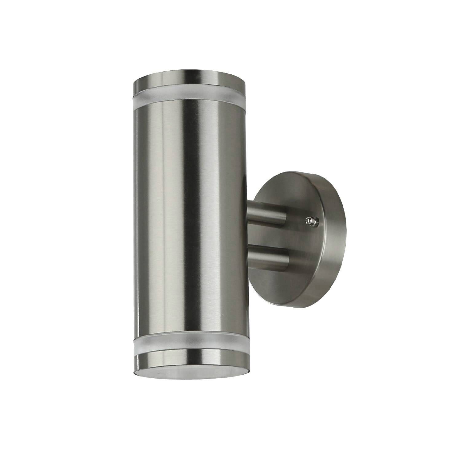 Wandleuchte, Wandlampe, Stahl, Edelstahl, großes Zylinderdesign