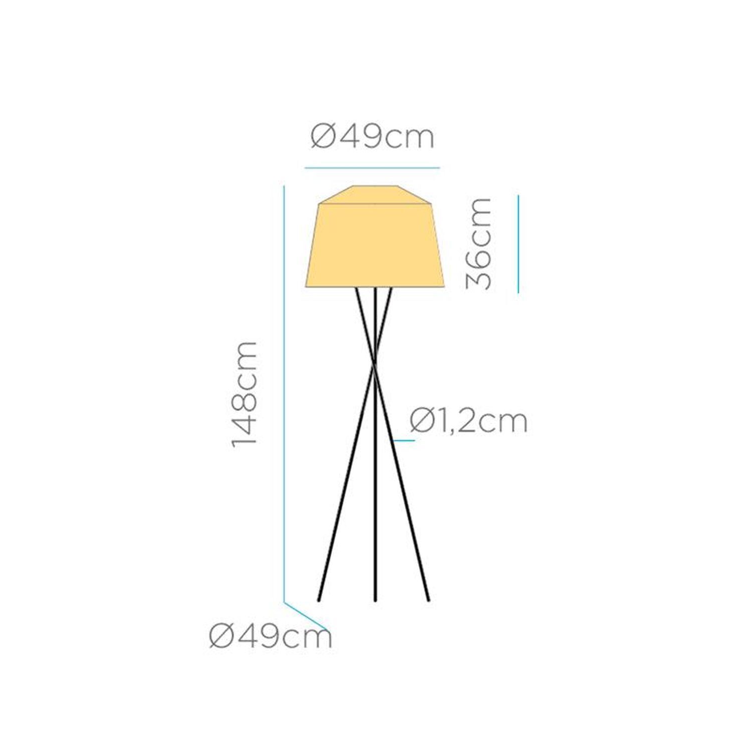 LED Stehleuchte außen Rattan Schirm 148 cm mit Akku IP54 Lampe, Lampenschirm