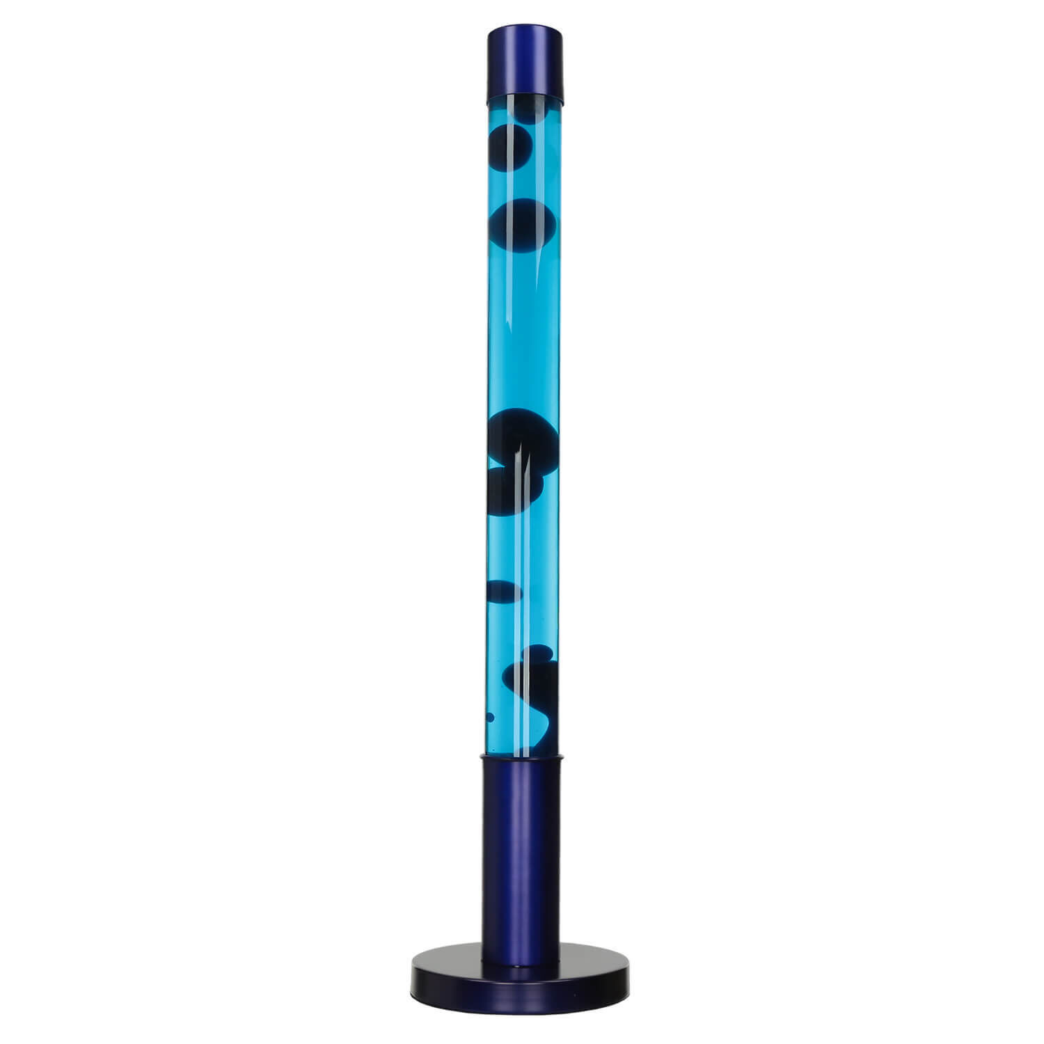 Design Lavalampe XXL Blau Hellblau rund 76cm ALAN Rauchrohr, Lampe