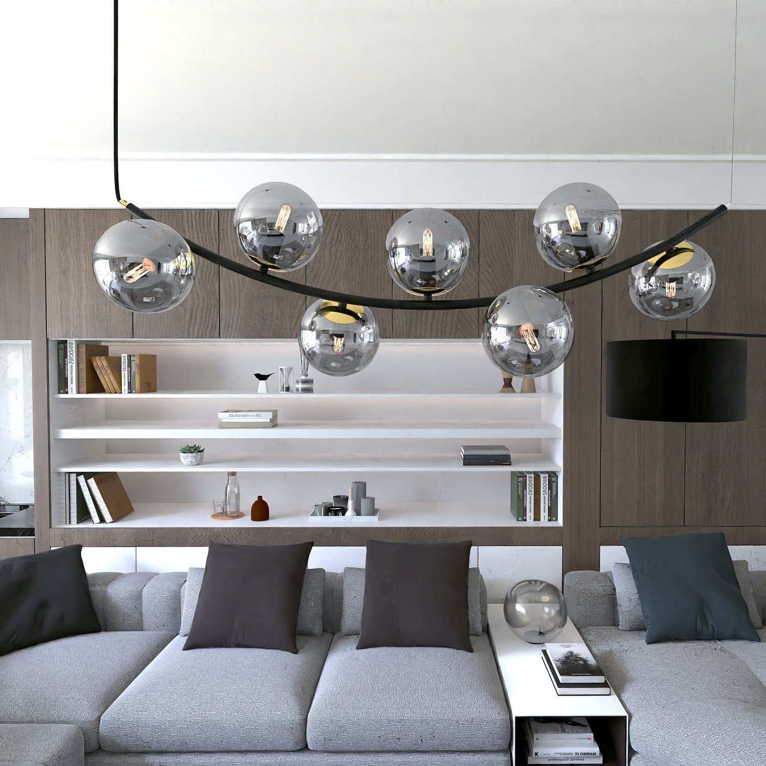 Couch, Wohnzimmer, Innenarchitektur, Inneneinrichtung, Lampe