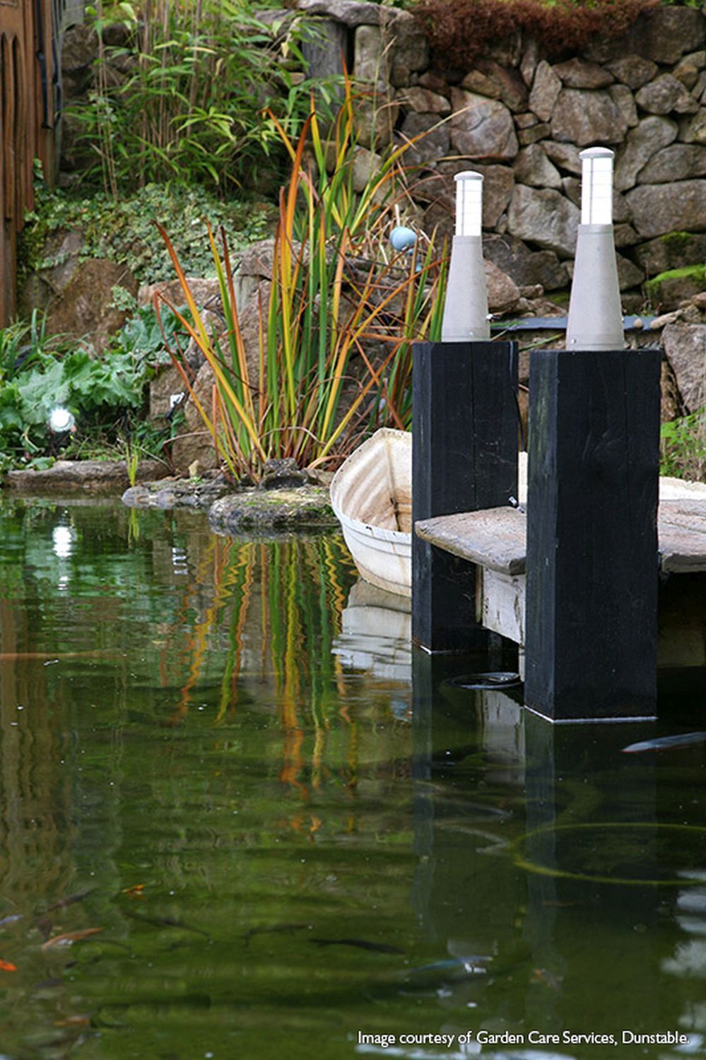 Borne d'éclairage LED IP54 Argent 37cm Aluminium Moderne Natur, Draußen, Teich, Wasser, Land