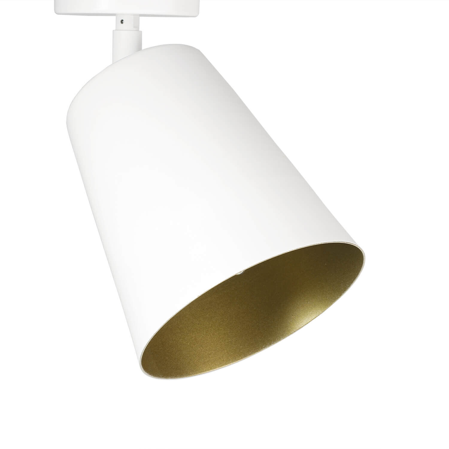 Deckenlampe Weiß Gold Metall Retro flexibel E27 Beleuchtung, Lampe, Lampenschirm