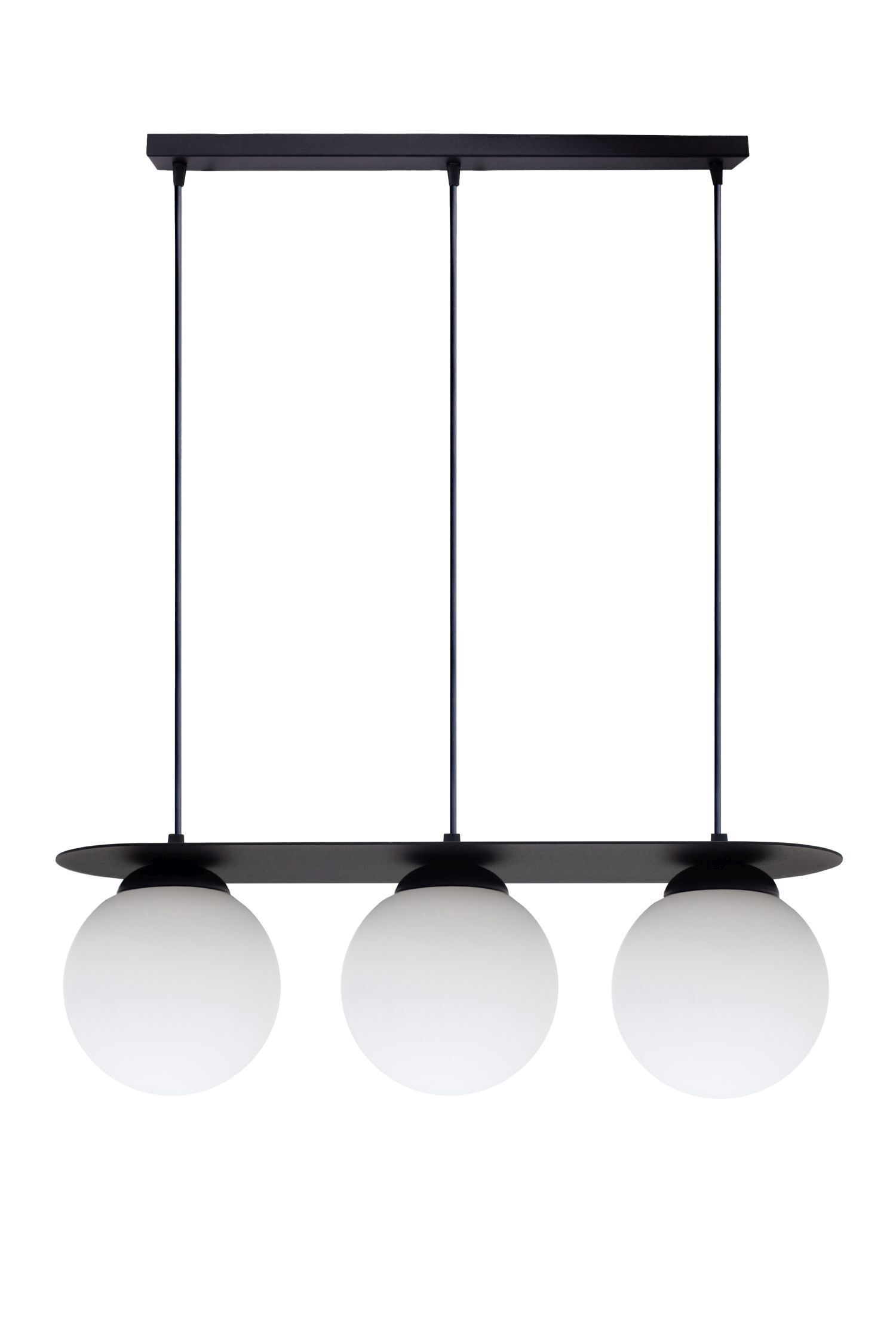 Blendarme Hängeleuchte Glaskugeln E27 3-flmg Schwarz Lampe, Gerät, Deckenventilator, Elektrisches Gerät