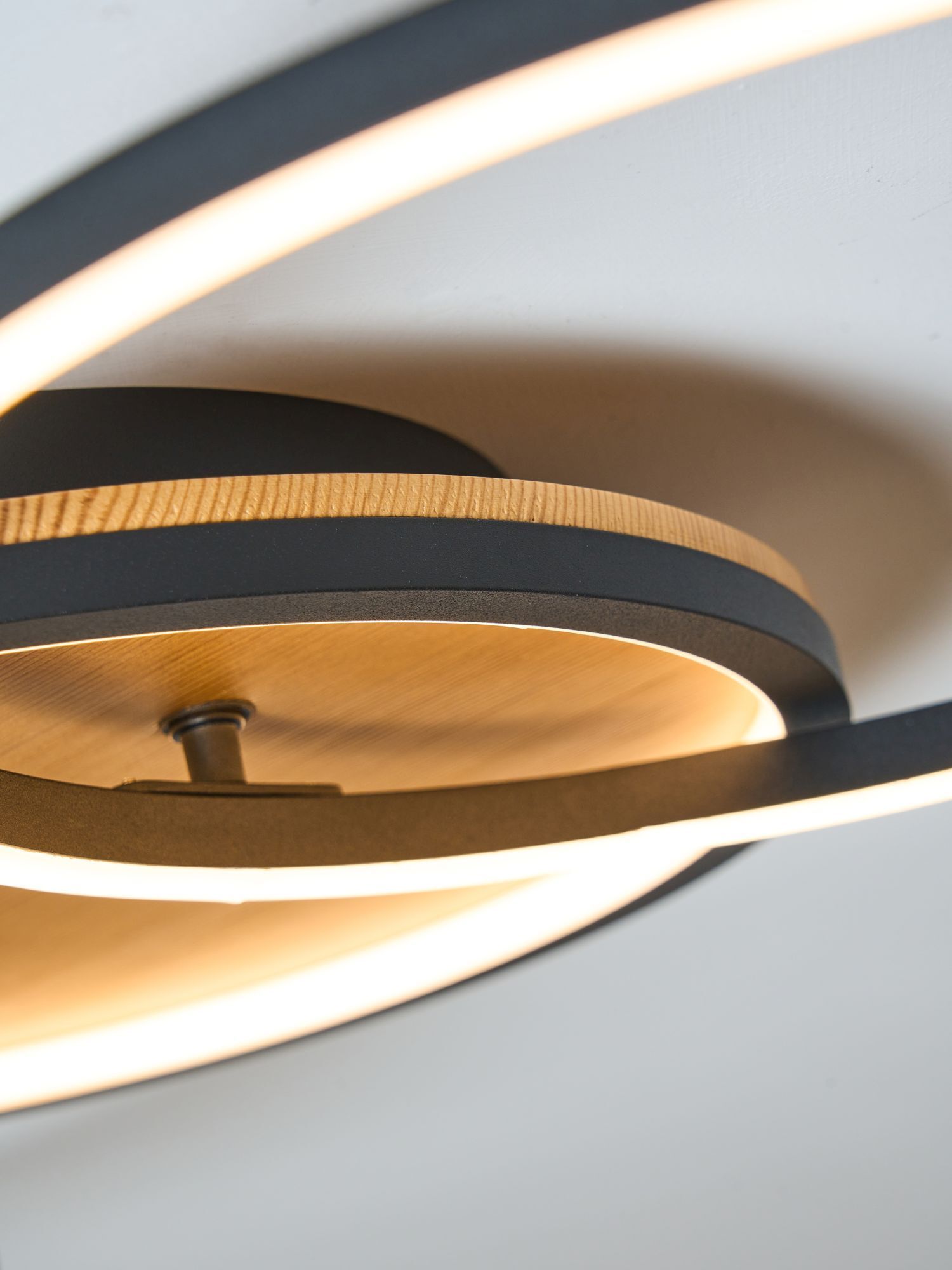 LED Deckenlampe Natur Schwarz Weiß L:87,4 cm 3000 W Gerät, Deckenventilator, Elektrisches Gerät