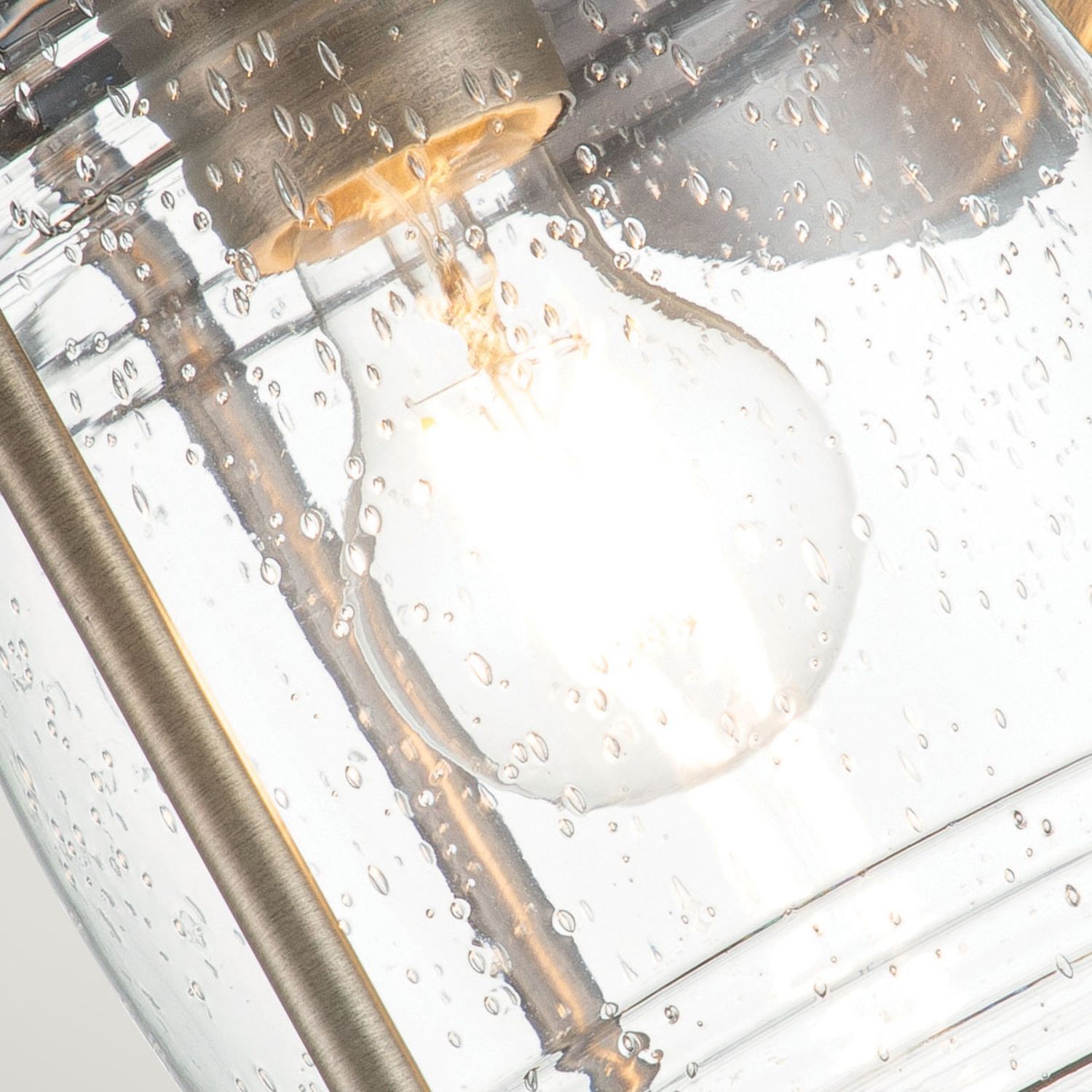 Wandleuchte außen Aluminium Glas 34,6 cm hoch IP44 E27 Licht, Glühbirne