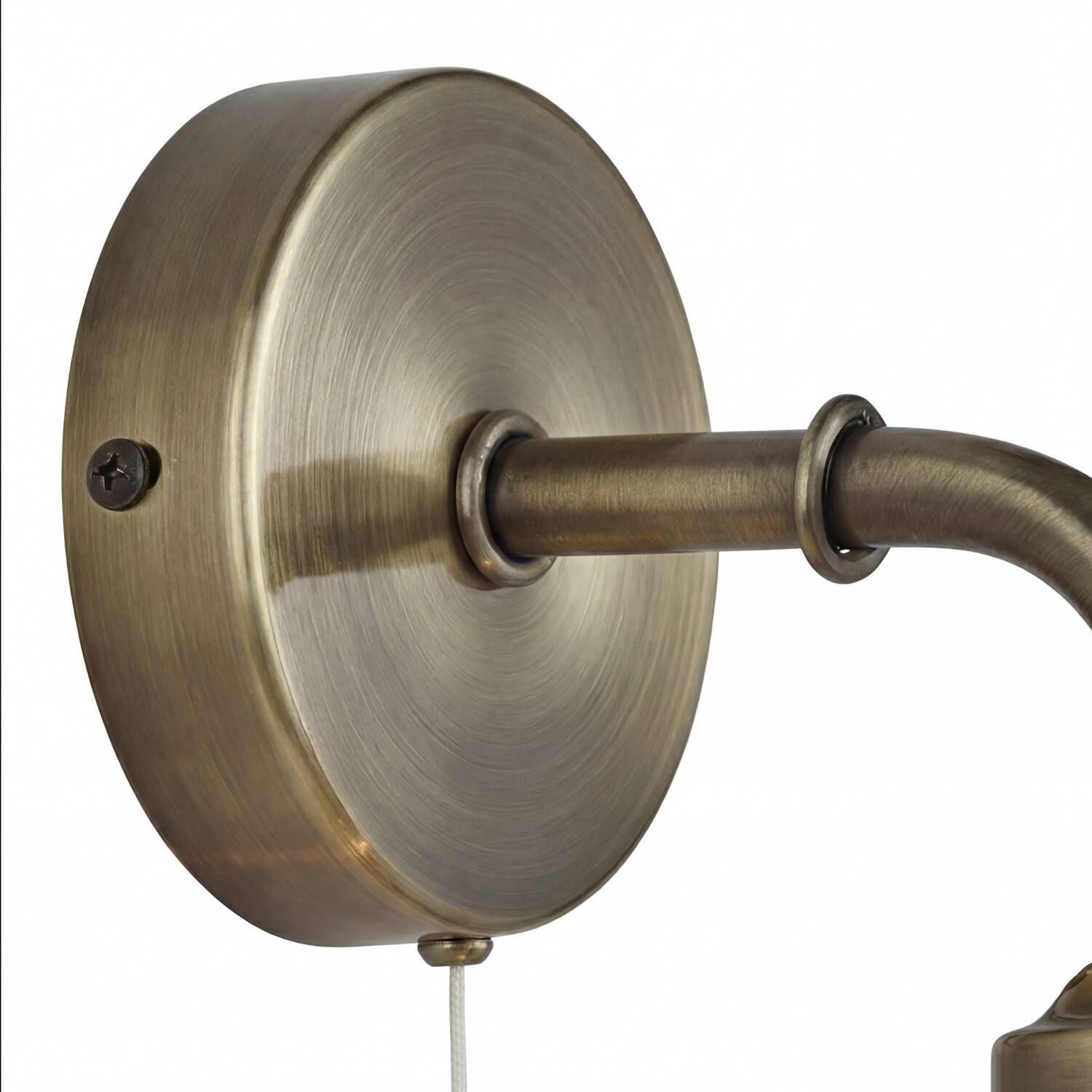 Wandhalter, Brass finish, Rundscheibe, Rundkopf, Ø Trägerrohr