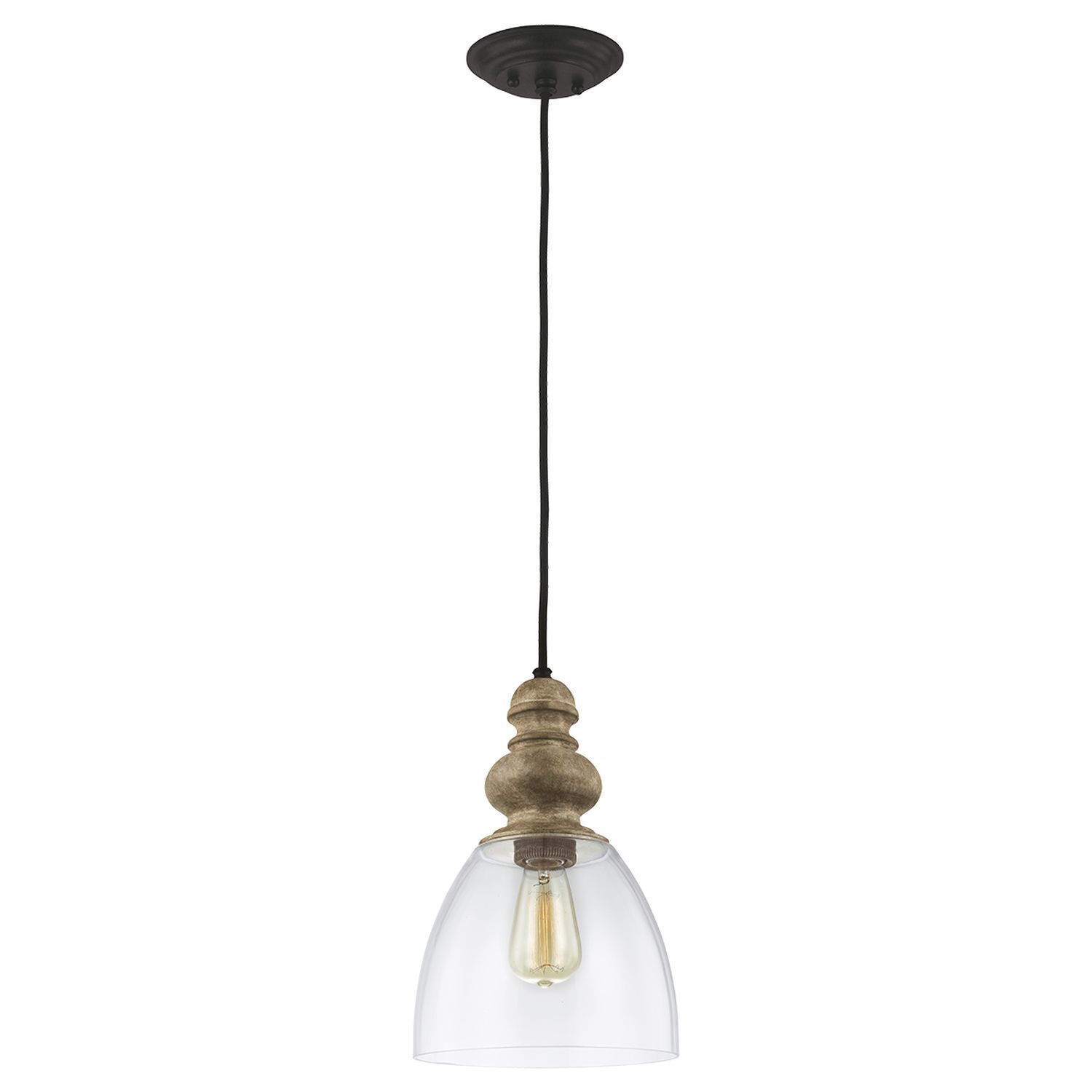 Lampe à suspendre E27 verre abat-jour design vintage GANDES