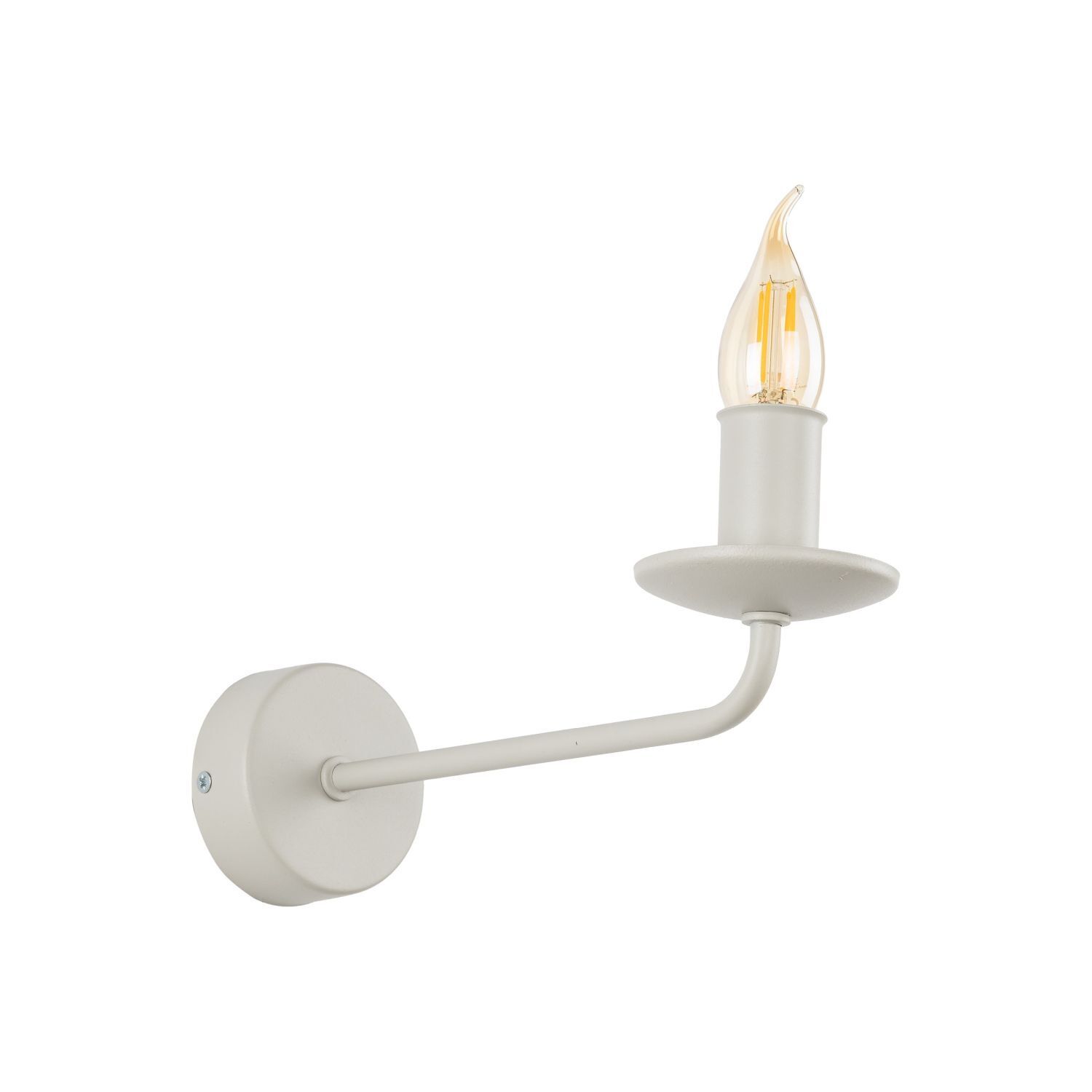 Wandlampe Rustikal Metall Beige H: 23 cm klein für E14 Badezimmer, Drinnen, Zimmer, Duscharmatur, Leicht