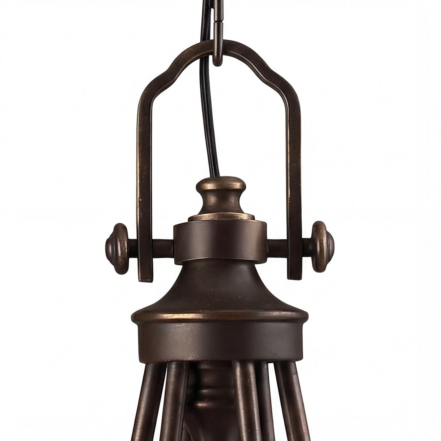 hängelampe, bronze, industriell, metall, lampe