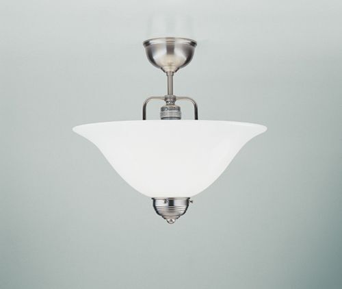 Lampe de plafonnier de style en laiton verre E27 Ø35 cm en nickel