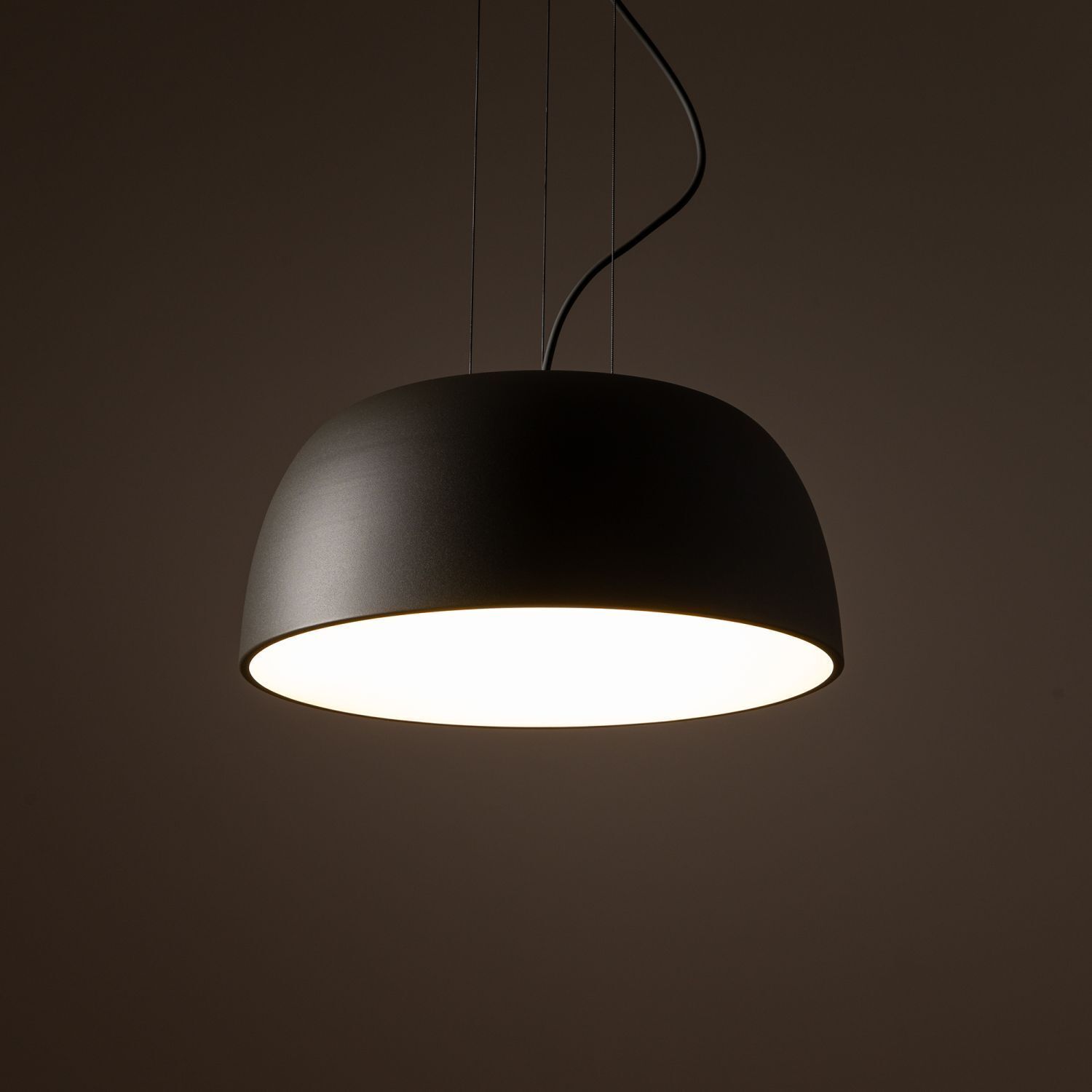 Runde Hängelampe Metall Umbra Grau Weiß E27 Ø38 cm Lampe, Lampenschirm