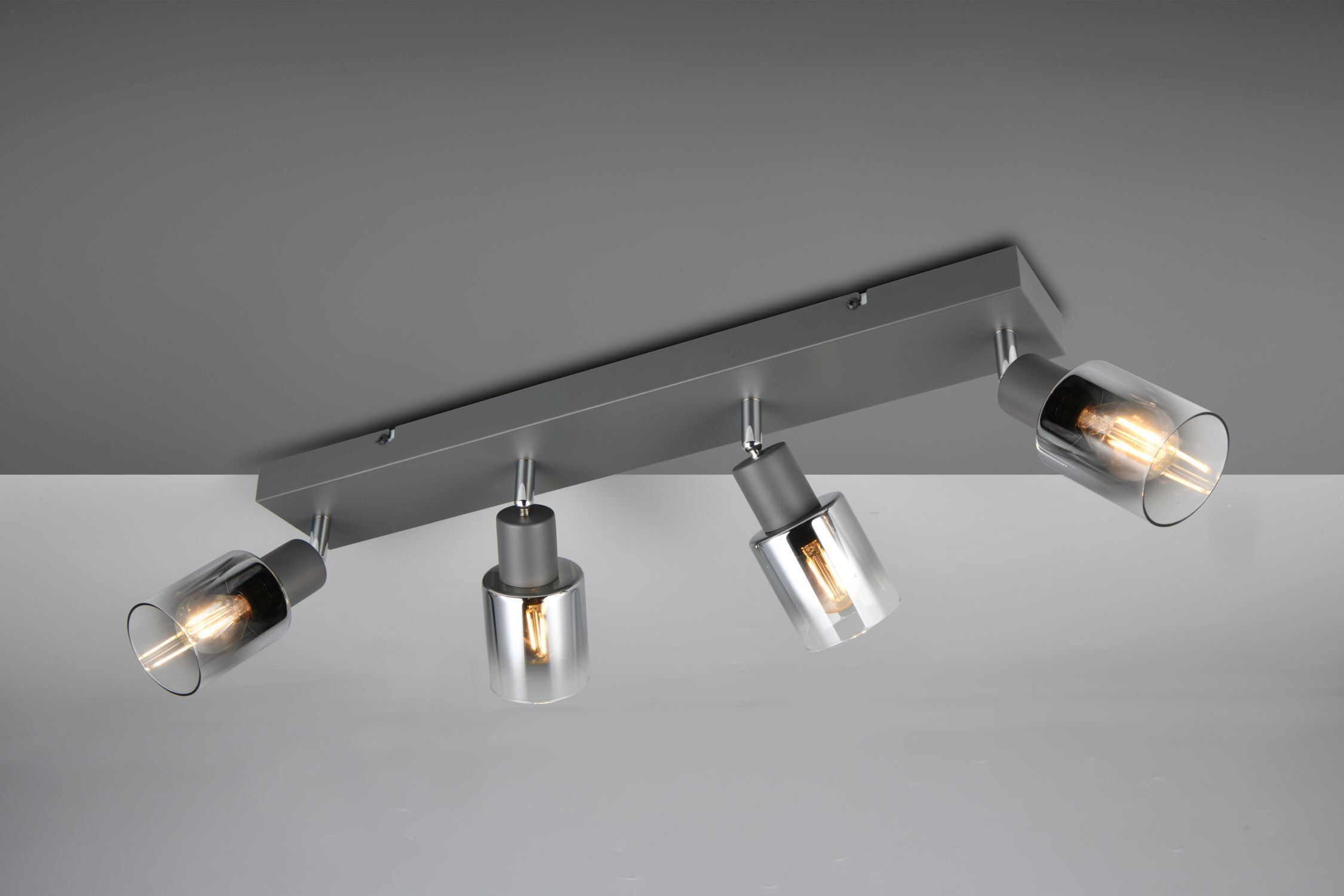 Spot de plafond réglable verre fumé métal E14 58,5 cm Beleuchtung, Leuchte, Deckenleuchte