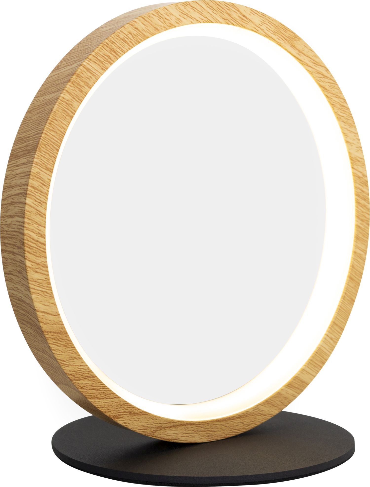 Lampe de table LED Bois 20,4 cm 3500 K 730 lm Naturel Noir