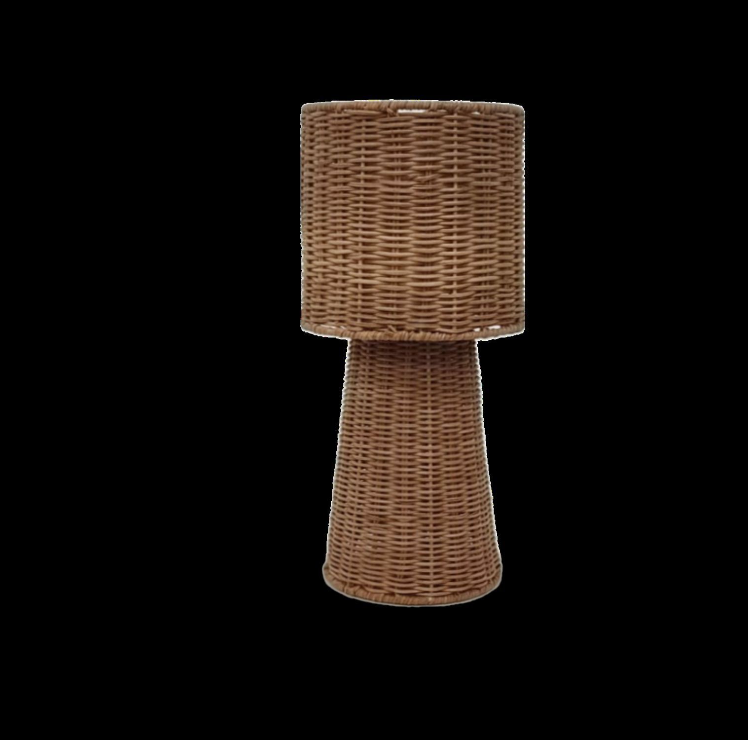 Rattan, Tischlampe, Lampfassung, geflecht, braun