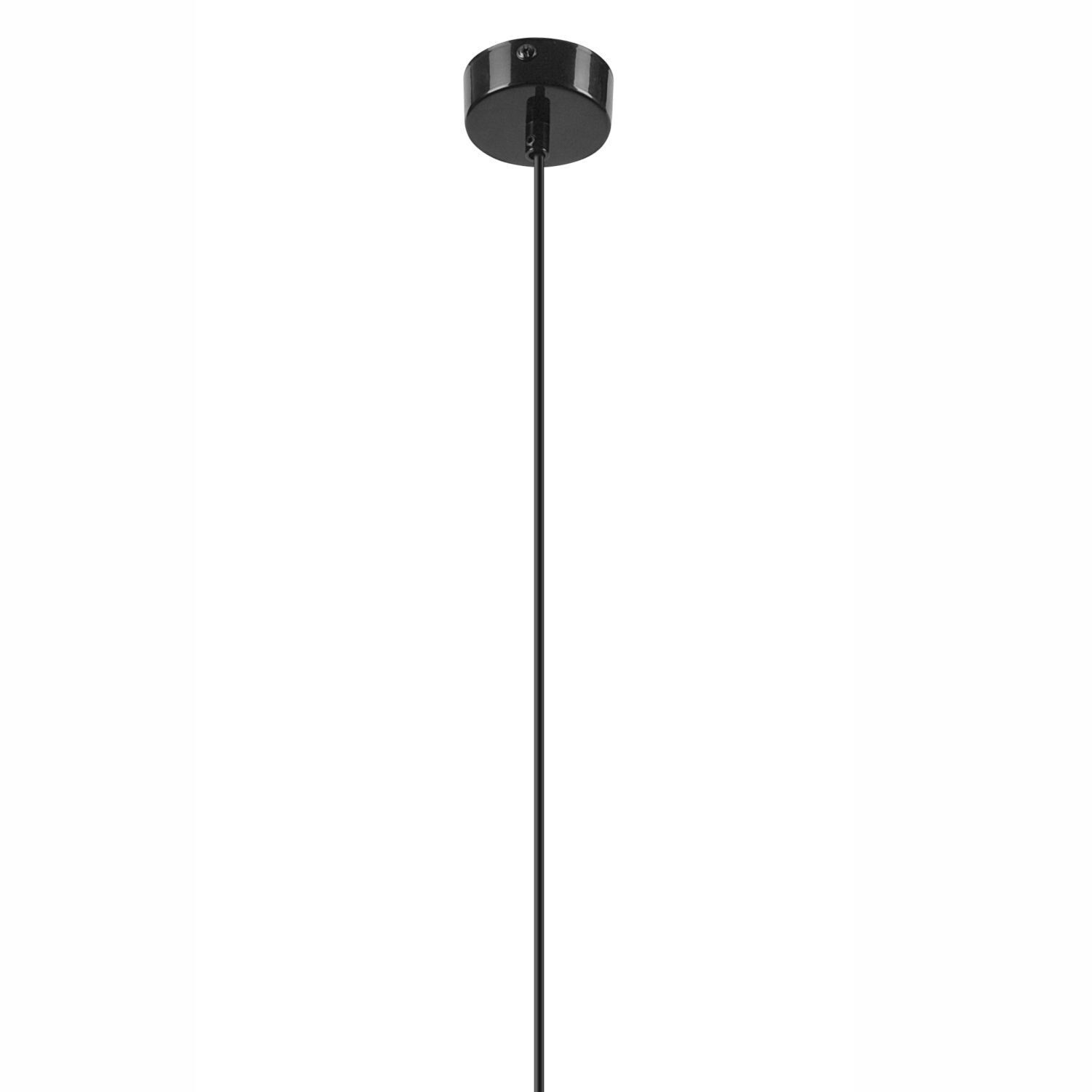 Hängelampe Metall Schwarz Chrom Ø 20 cm E27 höhenverstellbar