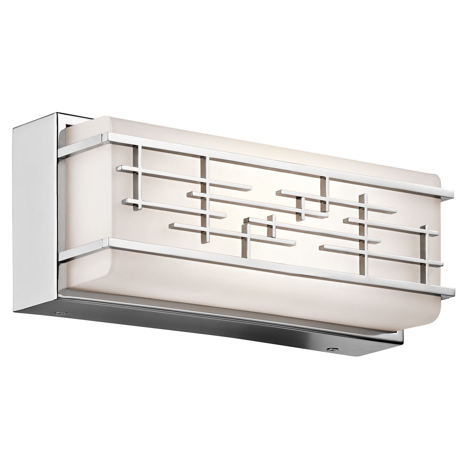 Applique LED salle de bain faible éblouissement IP44 blanc chrome