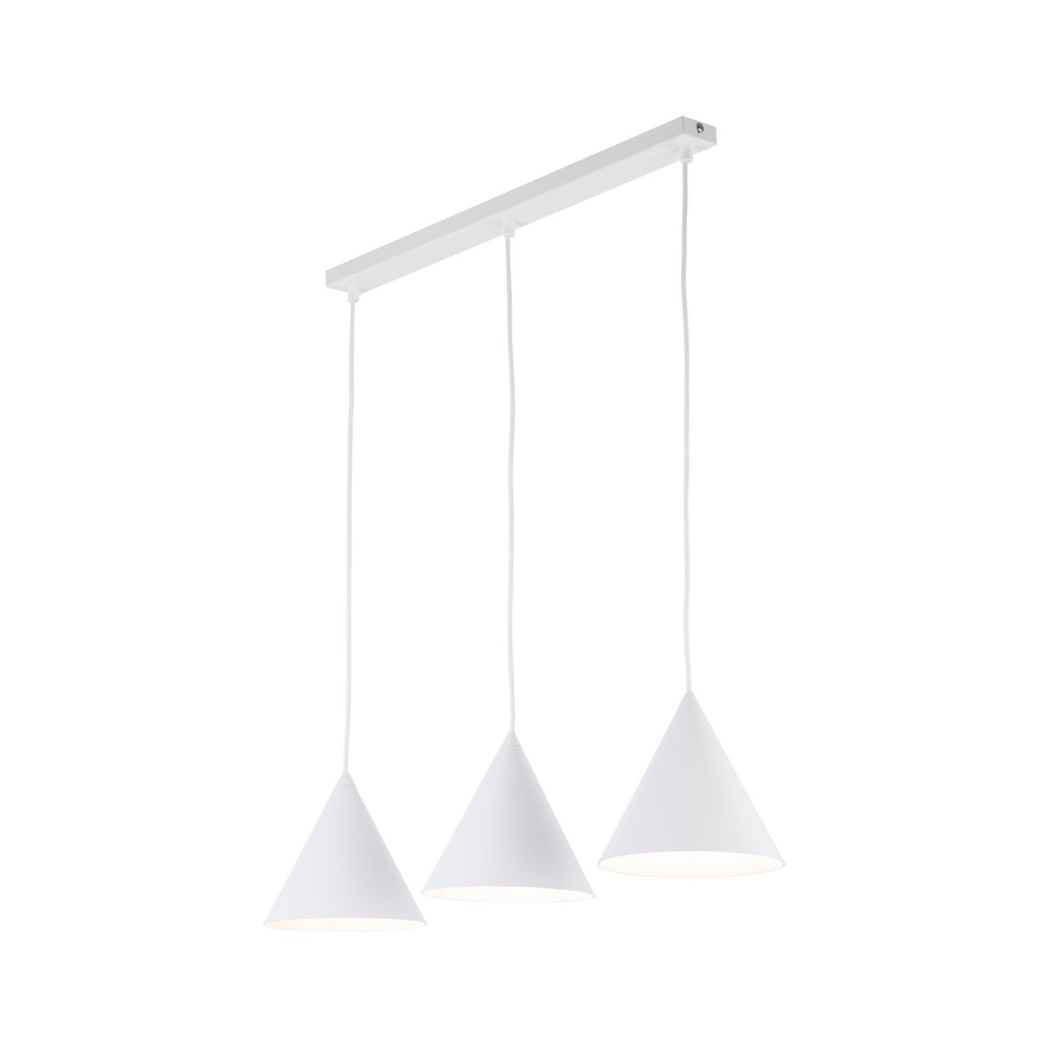 Hängeleuchte 3-flammig Metall L: 75 cm Weiß E27 CODY Lampe