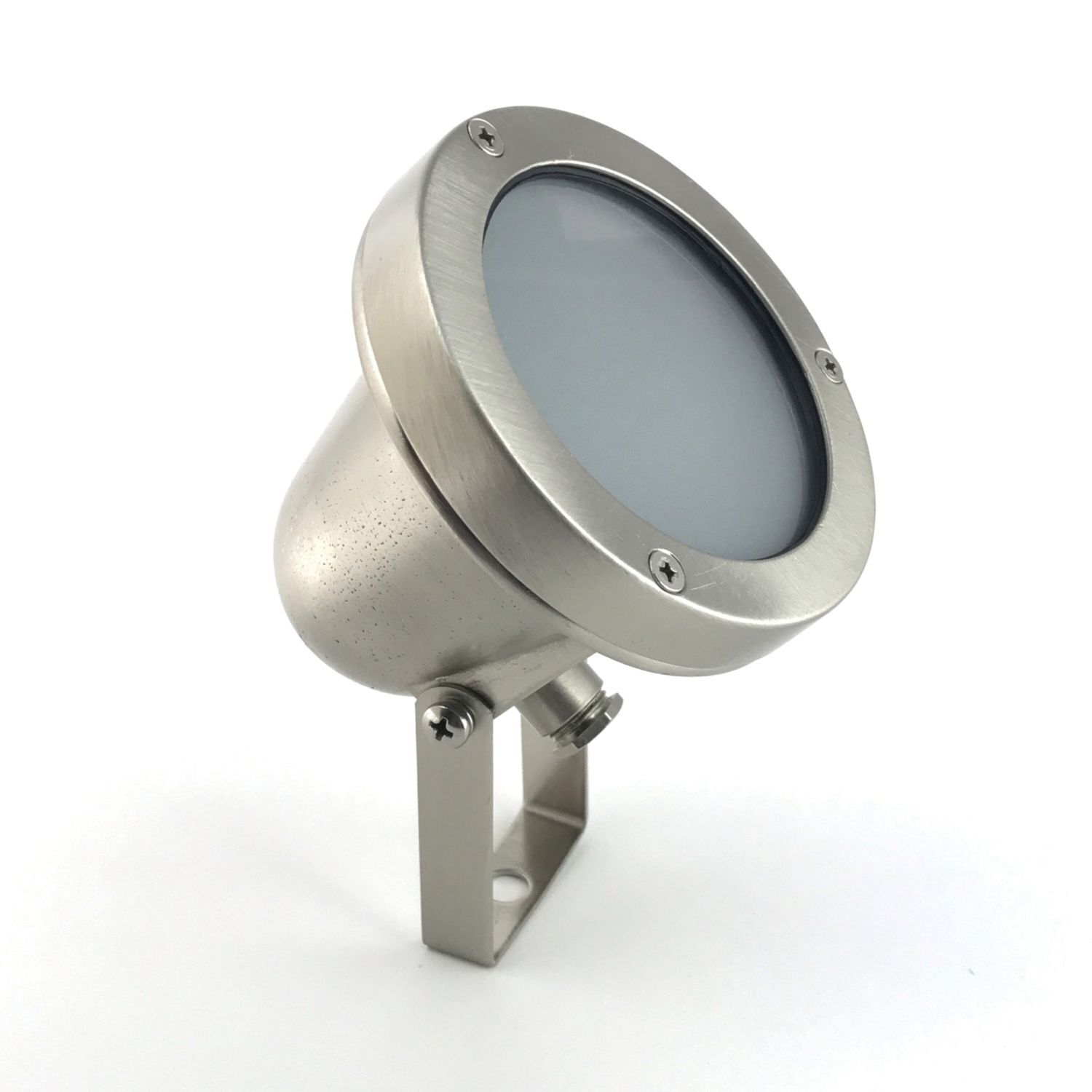 Petite lampe d'extérieur orientable laiton verre GU10 IP64 Ø 9,5 cm