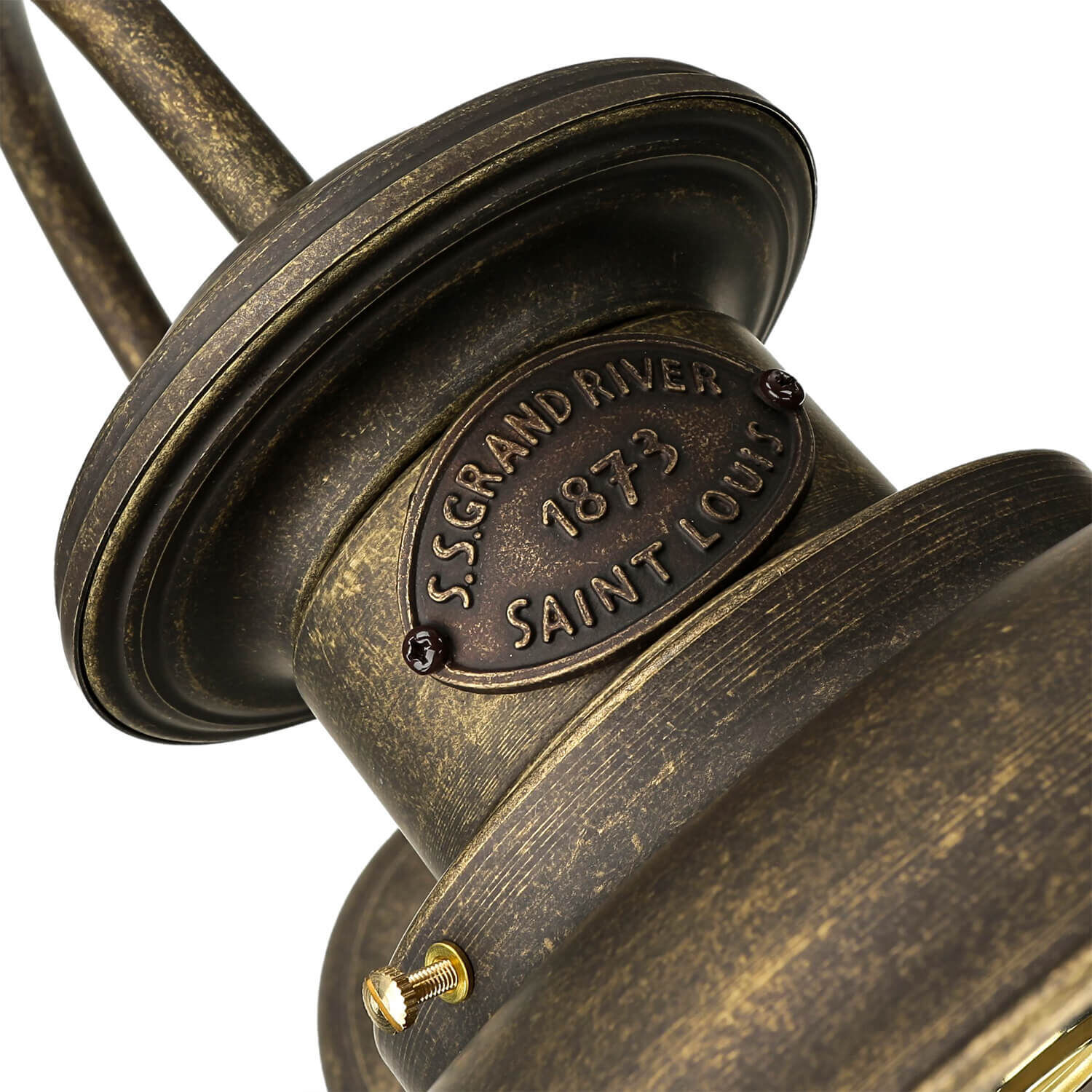 Applique murale d'extérieur XL Amalfi laiton véritable fait main Bronze, Maschine, Schraube, Lampe