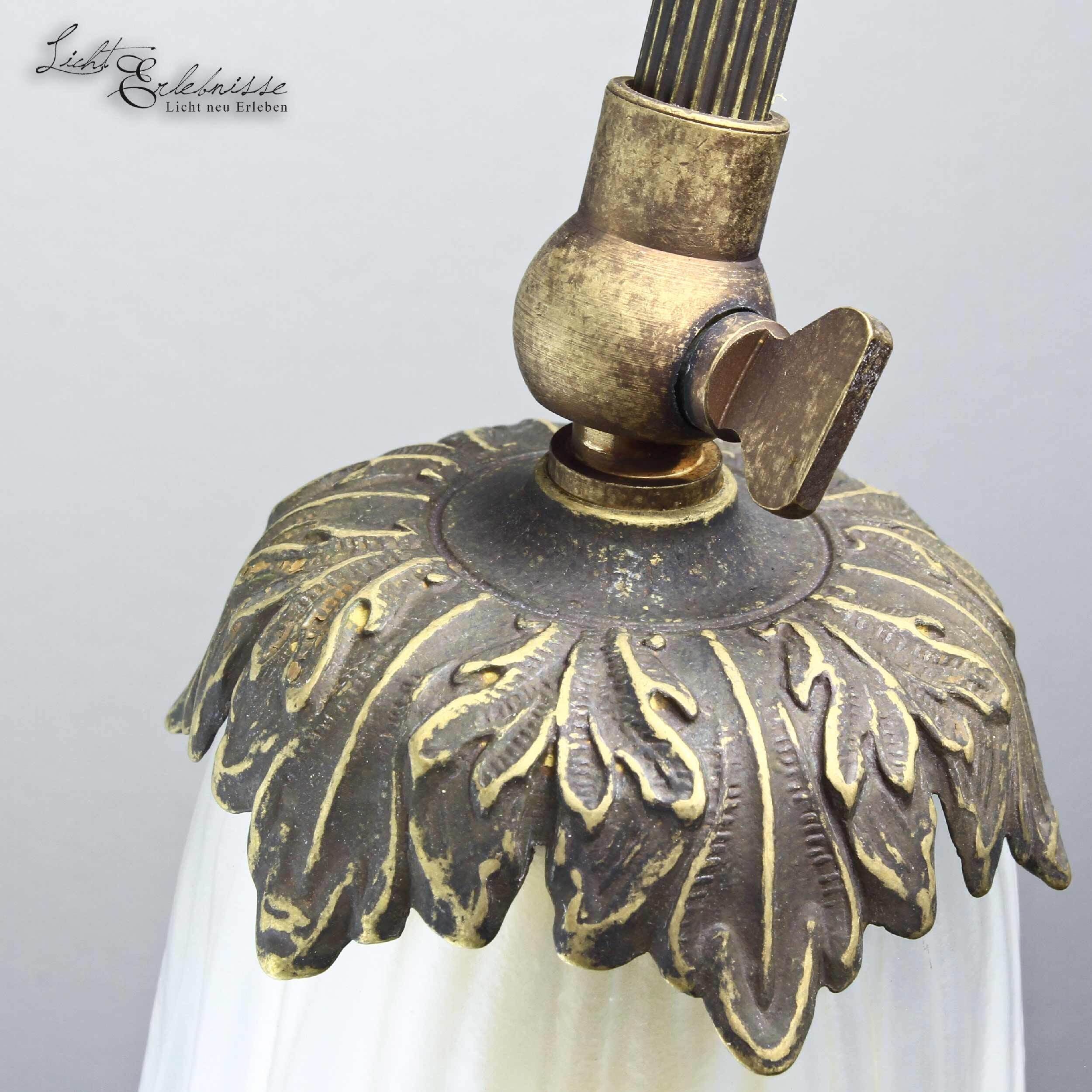 Florale Stehleuchte Weiß Bronze