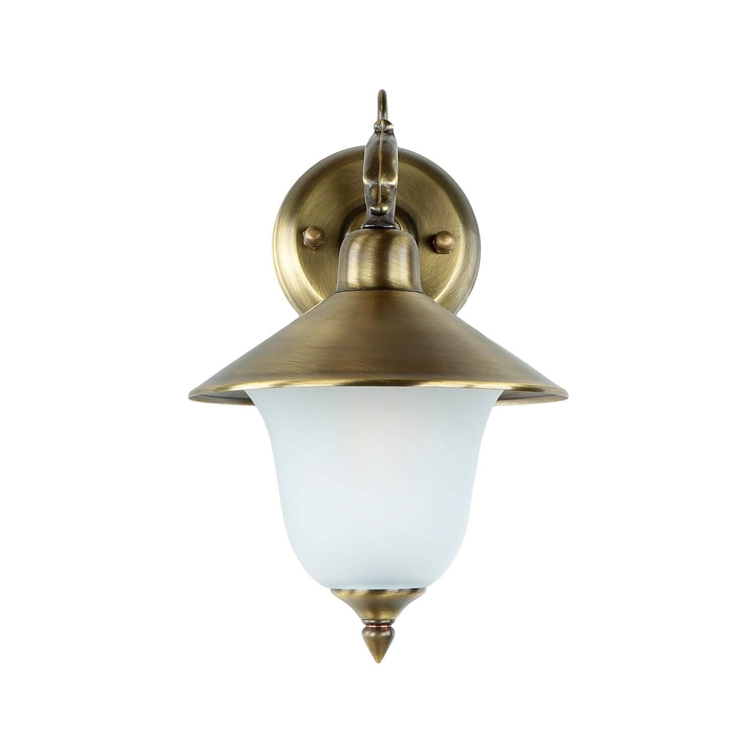 Wandleuchte, Außenleuchte, Bronzefarbene, Glasschirm, Vintage-Stil