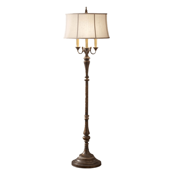 Lampes sur pied Antique Standlampe, Stehlampe, Holz, Tischlampe, Kegelfußlampe