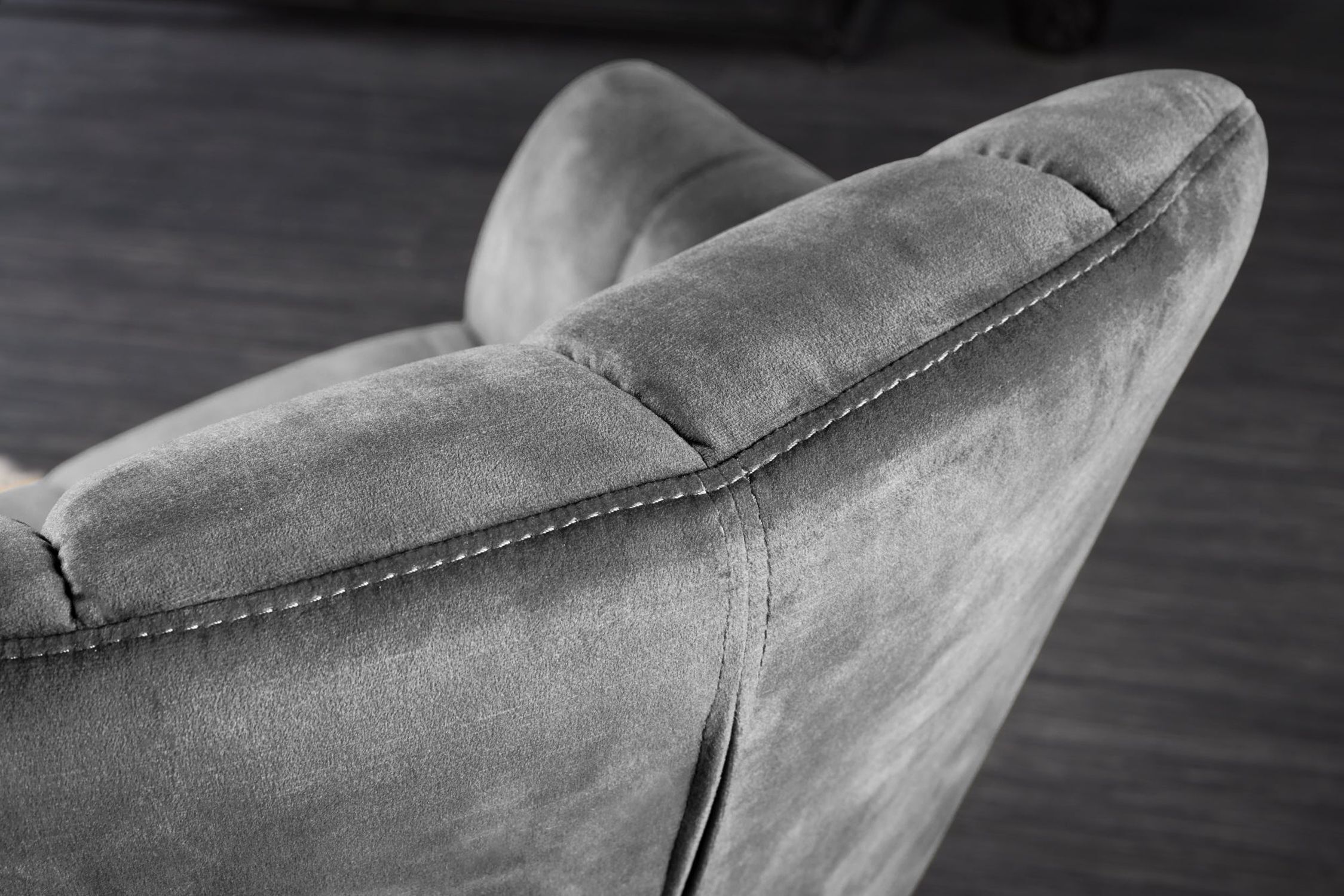 Chaise de bureau Gris Noir sans roulettes réglable en hauteur Couch, Mobiliar, Stuhl