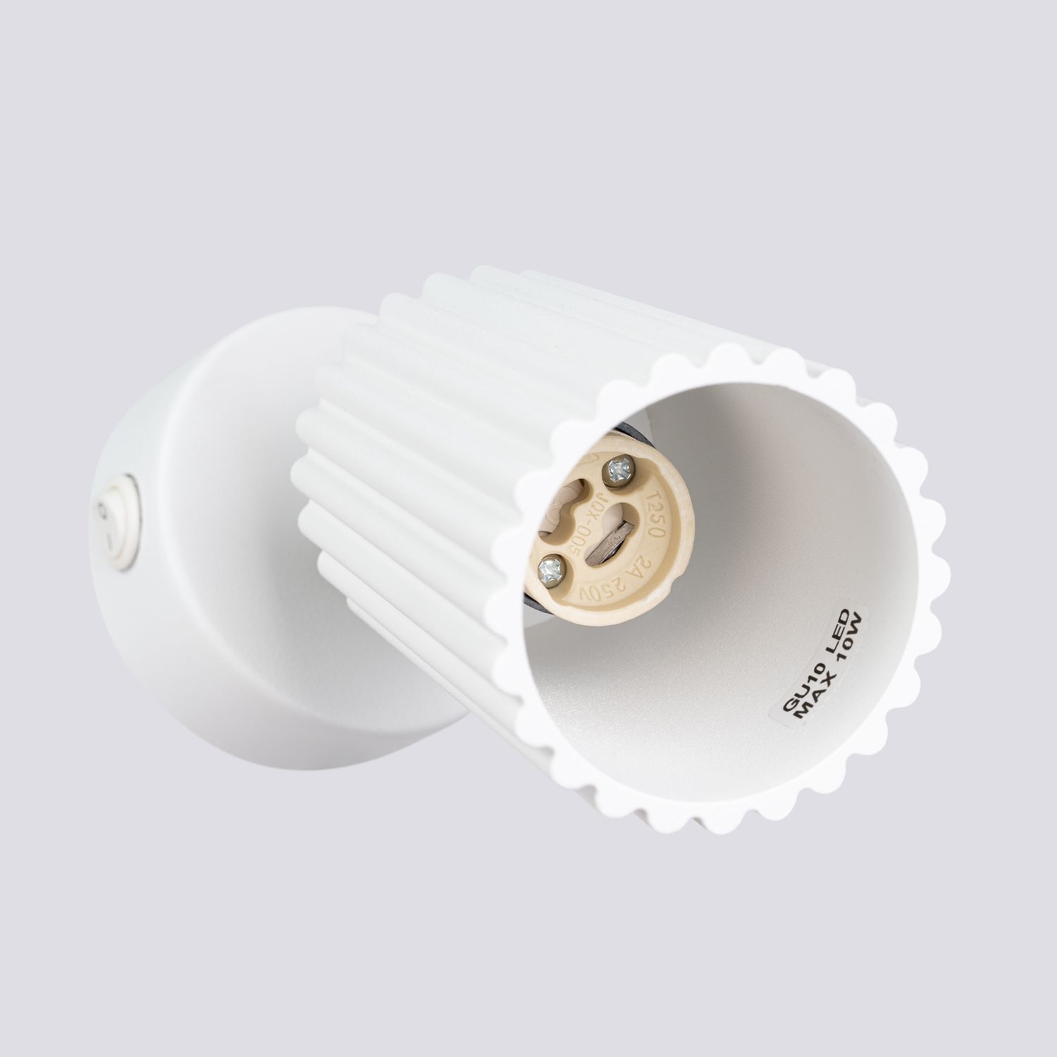 Spot Lampe blanche GU10 L : 8 cm petit aluminium orientable