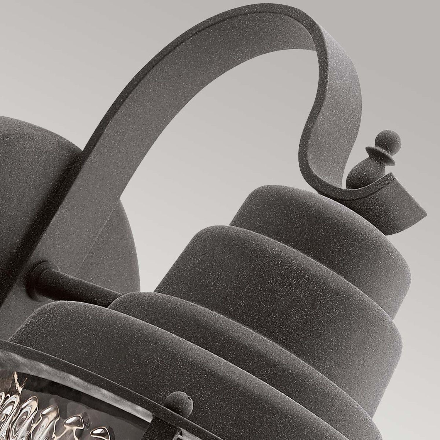 Wandleuchte außen Alu Glas H: 36,8 cm IP44 E27 Vintage Trinkflasche, Schraubverschluss, Graues Metall, Tragegriff, Moderne Form