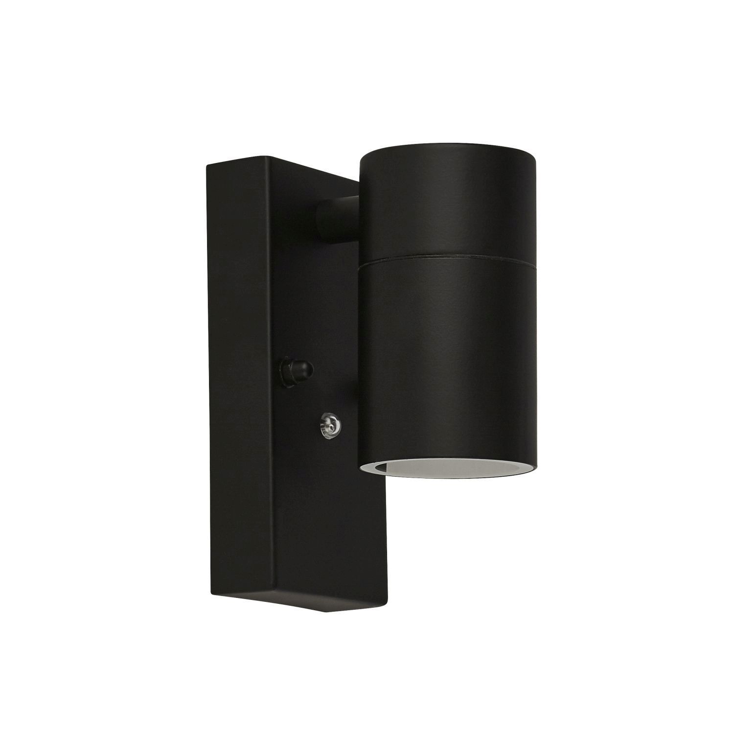 Außenwandlampe Schwarz IP44 Metall H:15 cm akzentuiert