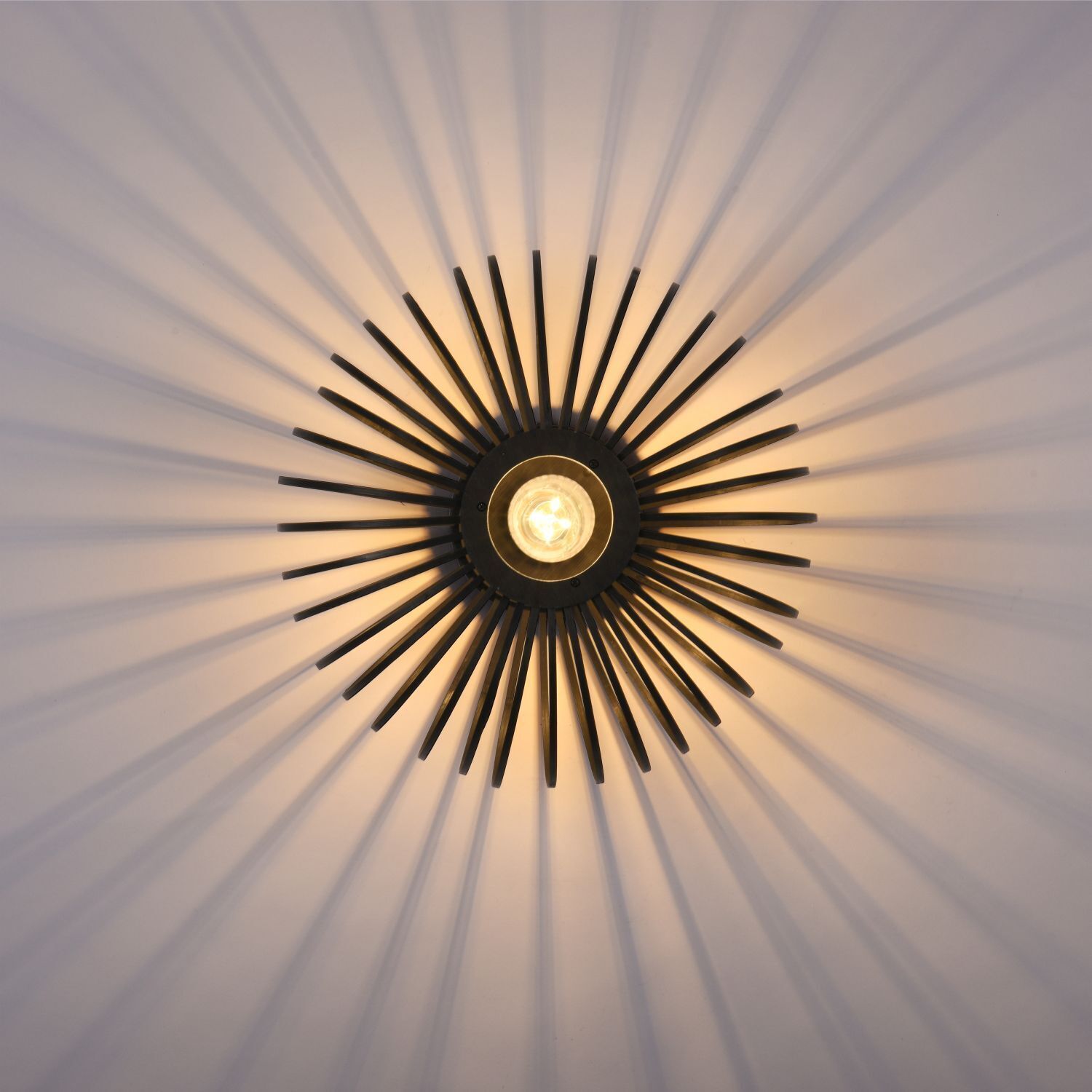 Lampe de plafonnier Scandinave Métal Bois E27 ronde Ø40 cm