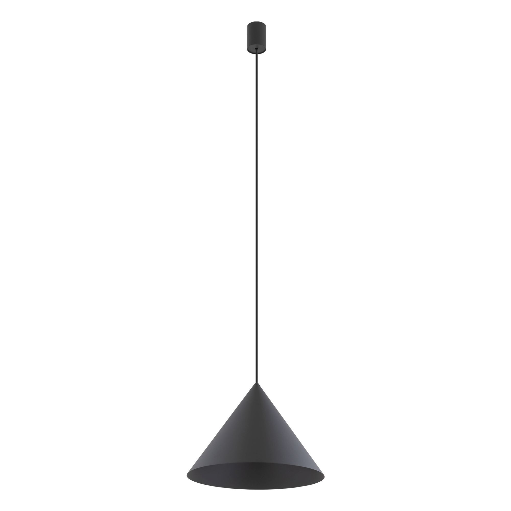 Pendlampe, Hängelampe, Schwarz, Metall, Kegelform